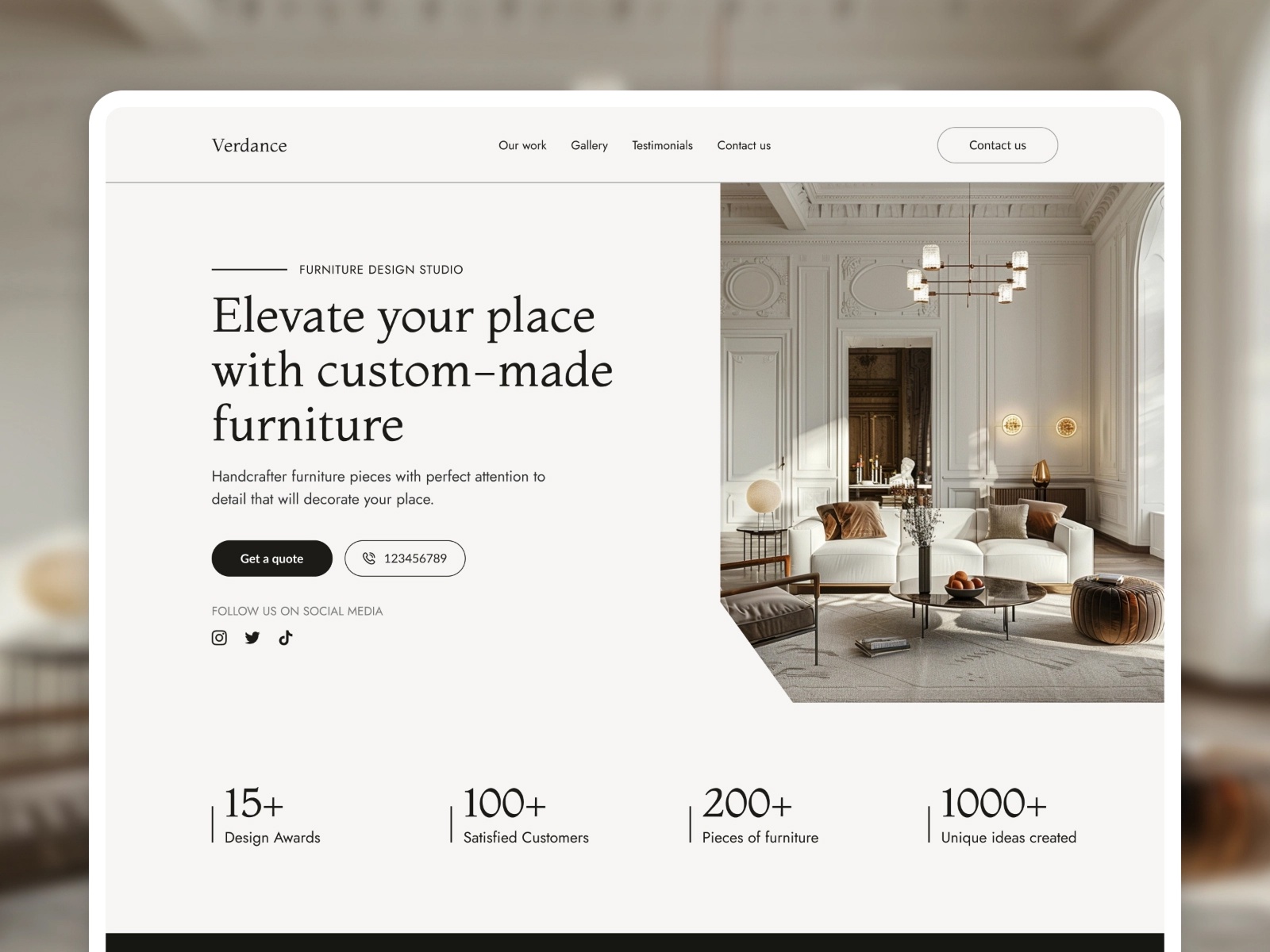 EdenHotel: Free Landing Page Website Template by Noel Dario Andres — Free Travel Framer Template preview