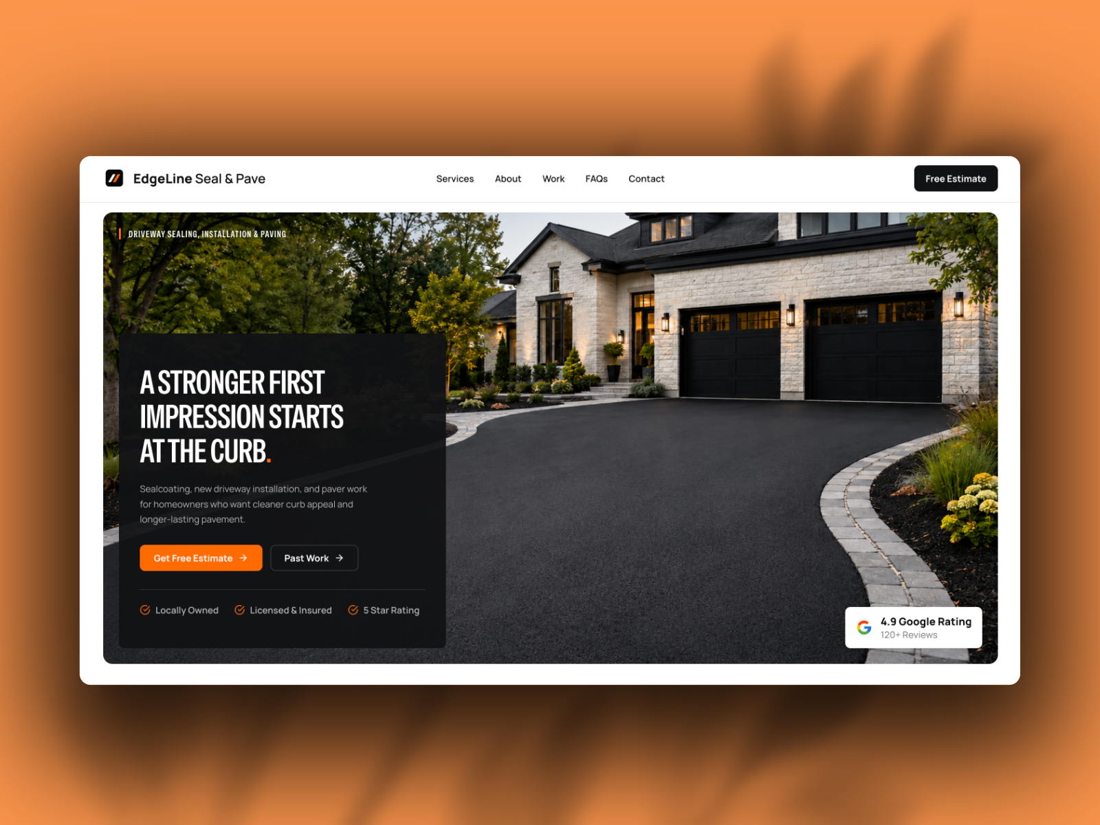Edgeline Seal &amp; Pave — Free Property Website Template by Troy Miller — Free Real Estate Template for Framer by Troy Miller preview