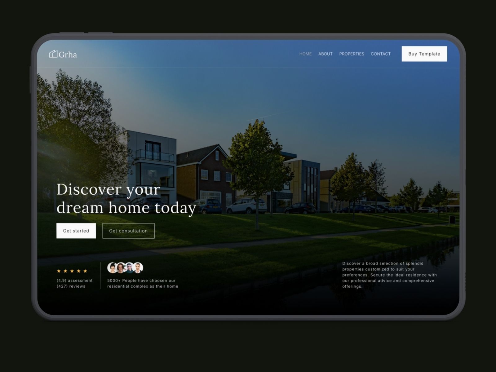 Eiffel: Free Real Estate Website Template by Salah Eddine Adouda — Free Real Estate Framer Template preview