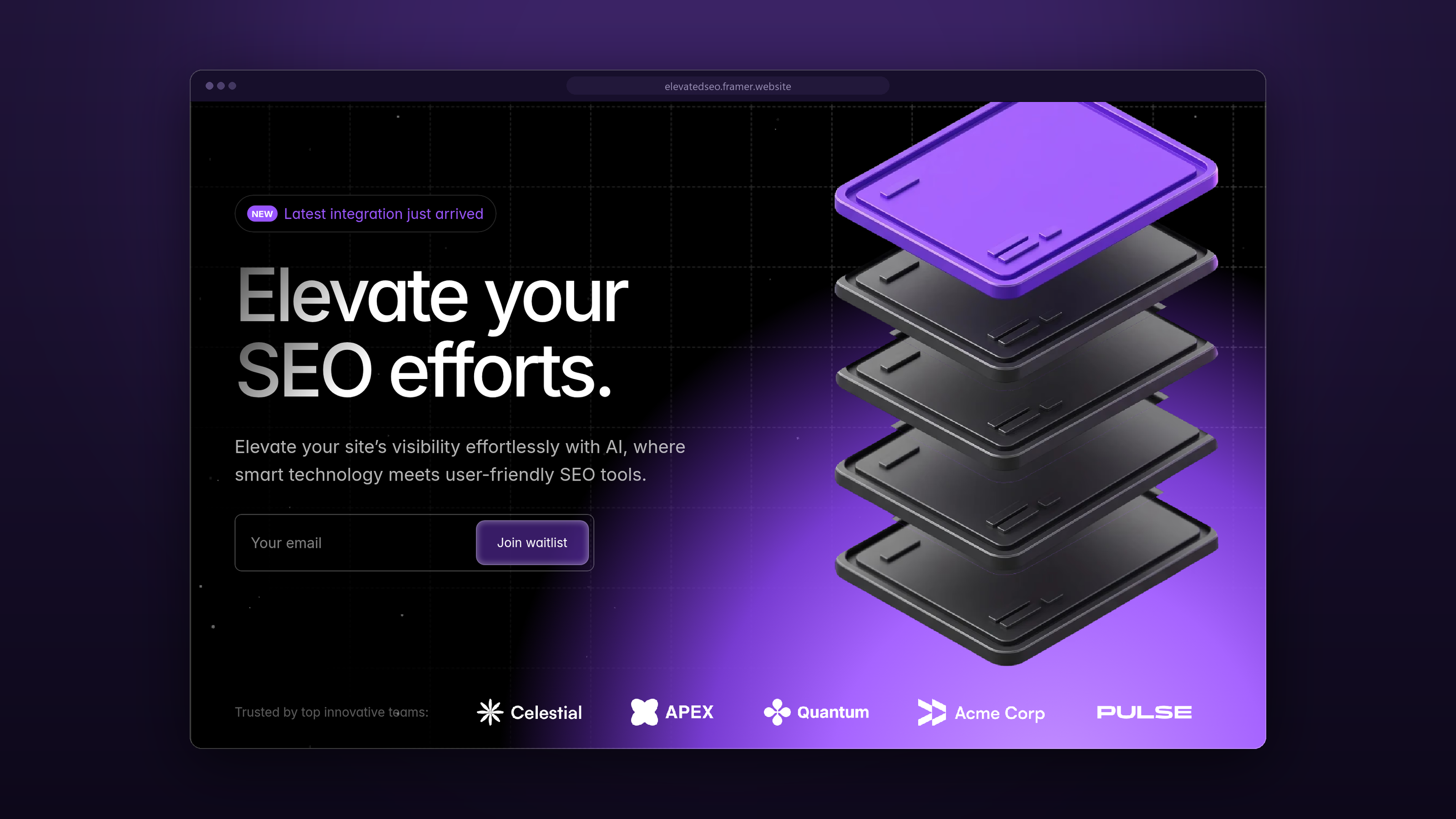 ElevatedSeo — Free SaaS Template for Framer by M Shaheer Riaz preview