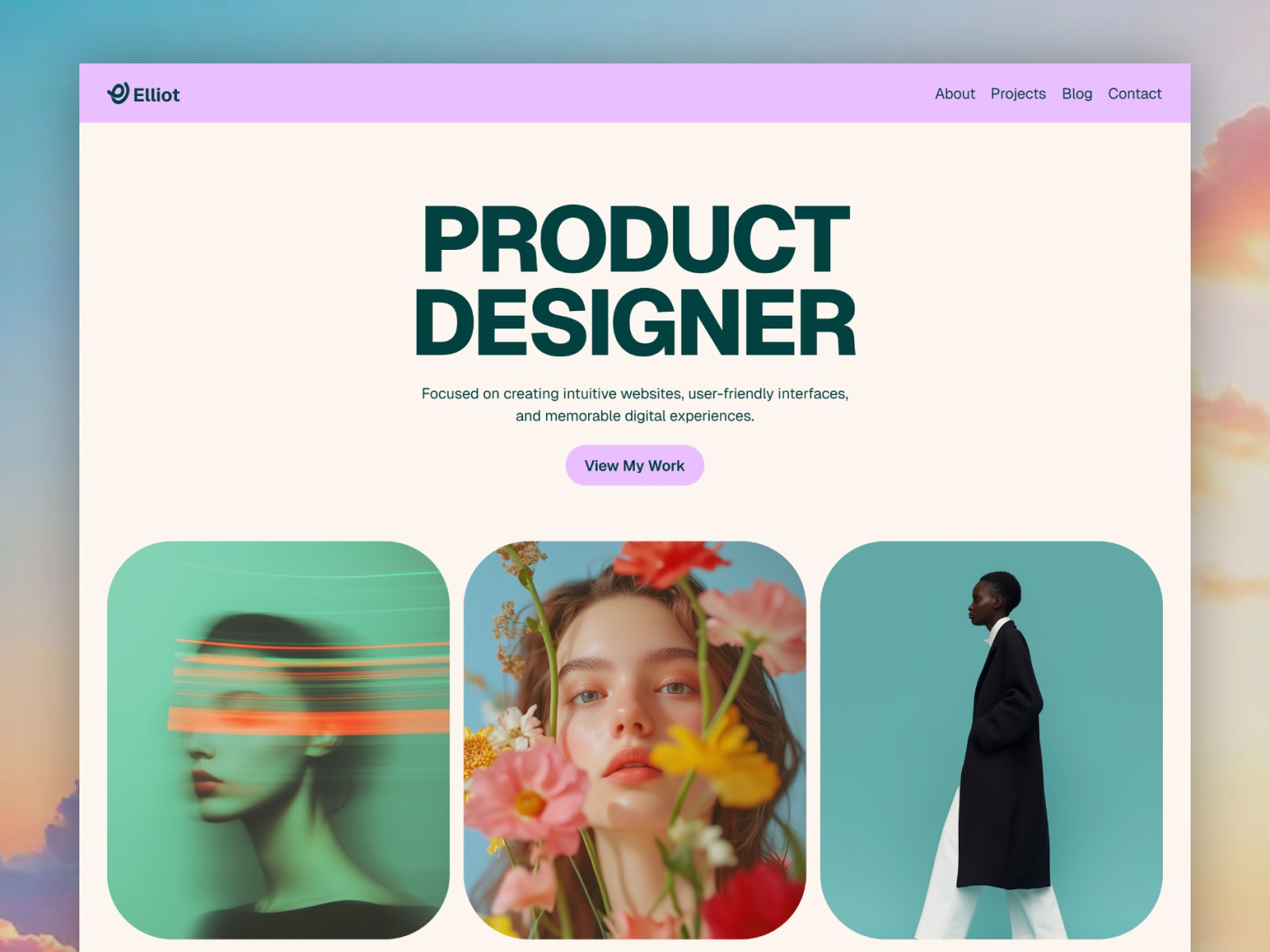 Elliots — Free Portfolio Website Template by Md. Omor Rahman Shipon — Free Portfolio Template for Framer by Md. Omor Rahman Shipon preview