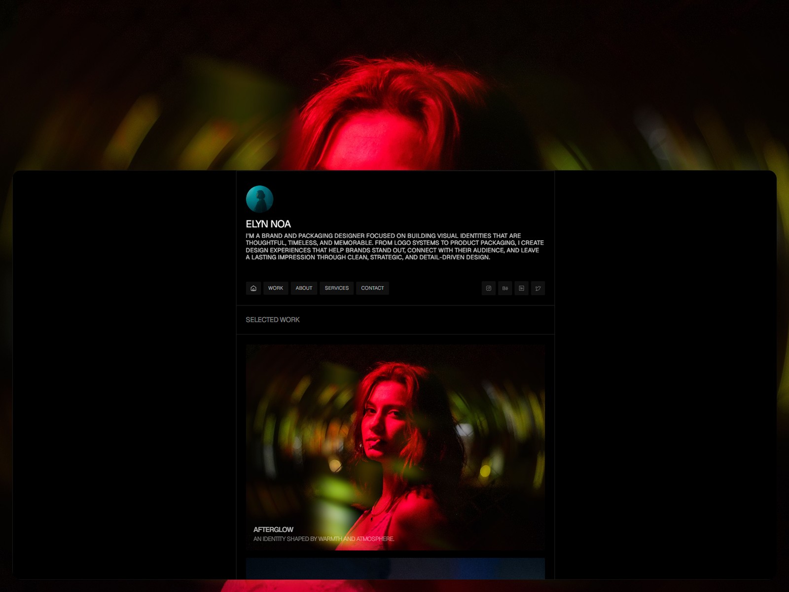 ELYN NOA — Free Portfolio Website Template by Sumit Das — Free Portfolio Template for Framer by Sumit Das preview