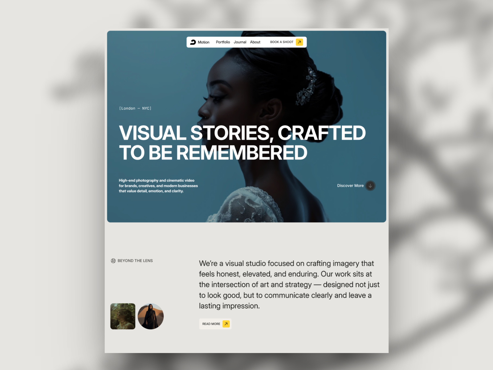Emilia Rosewood: Free Photography Website Template by Francis Okechukwu — Free Architecture Framer Template preview