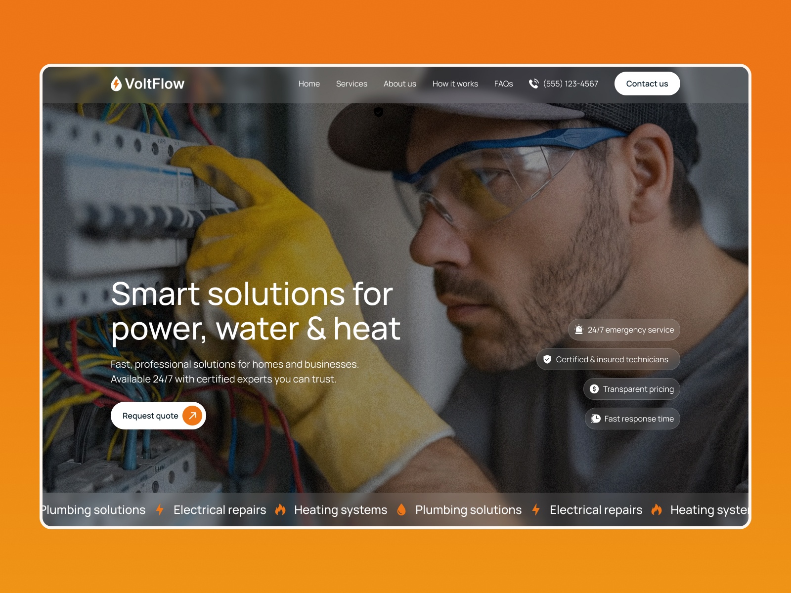 Energenix: Free Landing Page Website Template by Jakub — Free Portfolio Framer Template preview