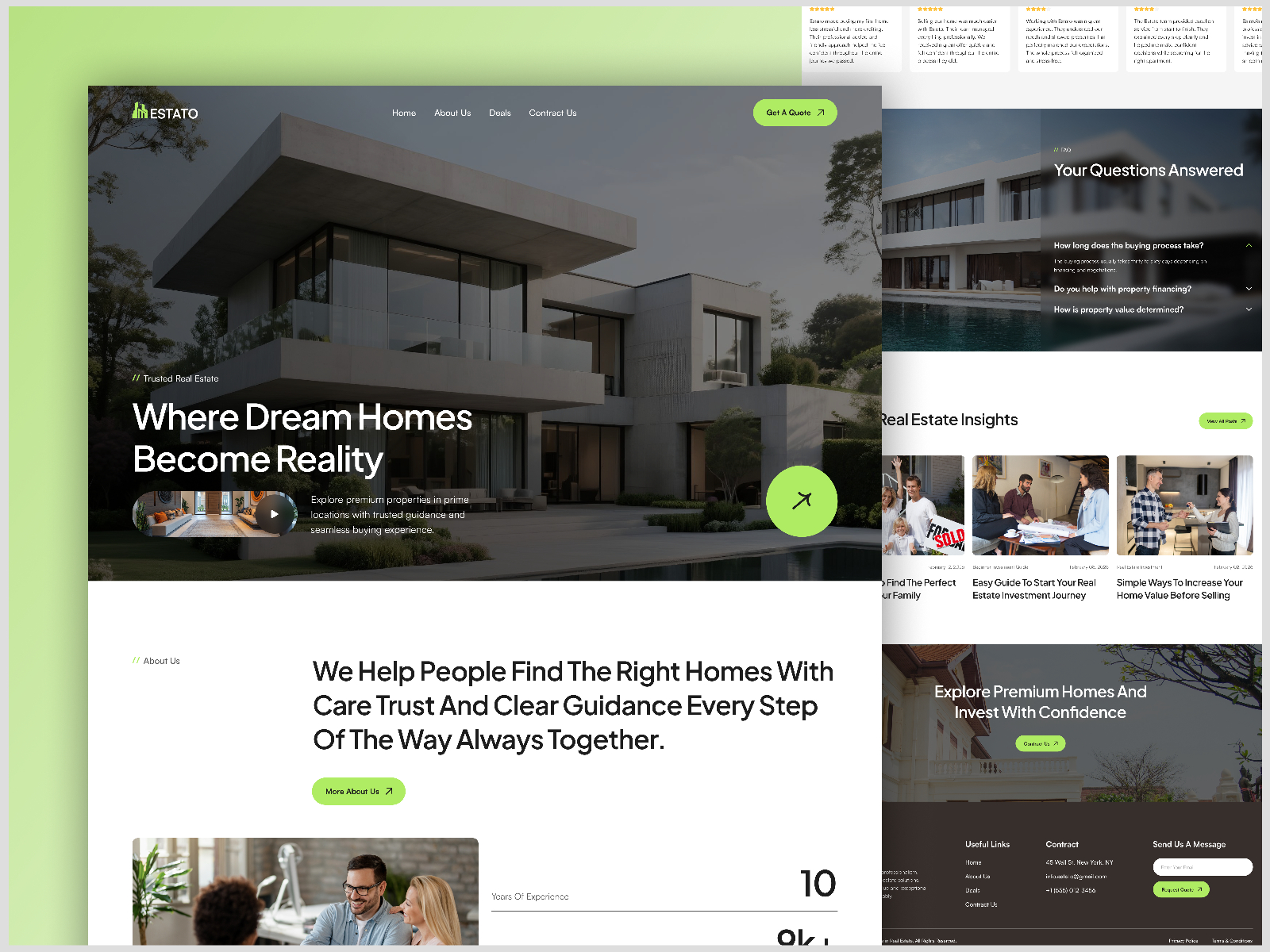 Estatoo — Free Real Estate Framer Template preview