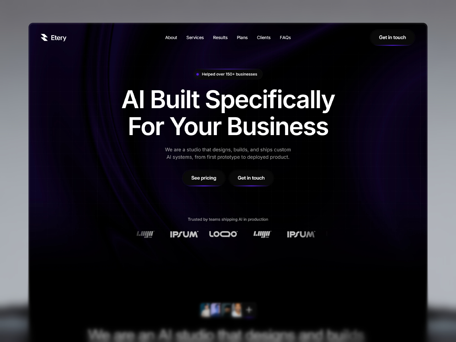 Etery : Free Agency Website Template by Marso Angelov — Free Agency Framer Template preview