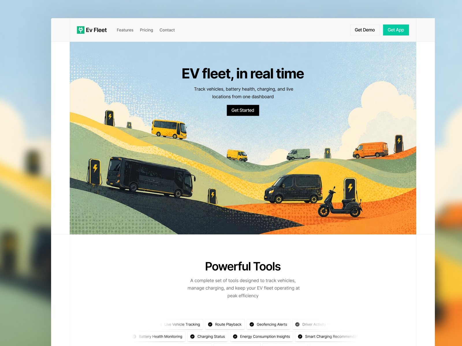 EV Fleet — Free Automotive Framer Template preview
