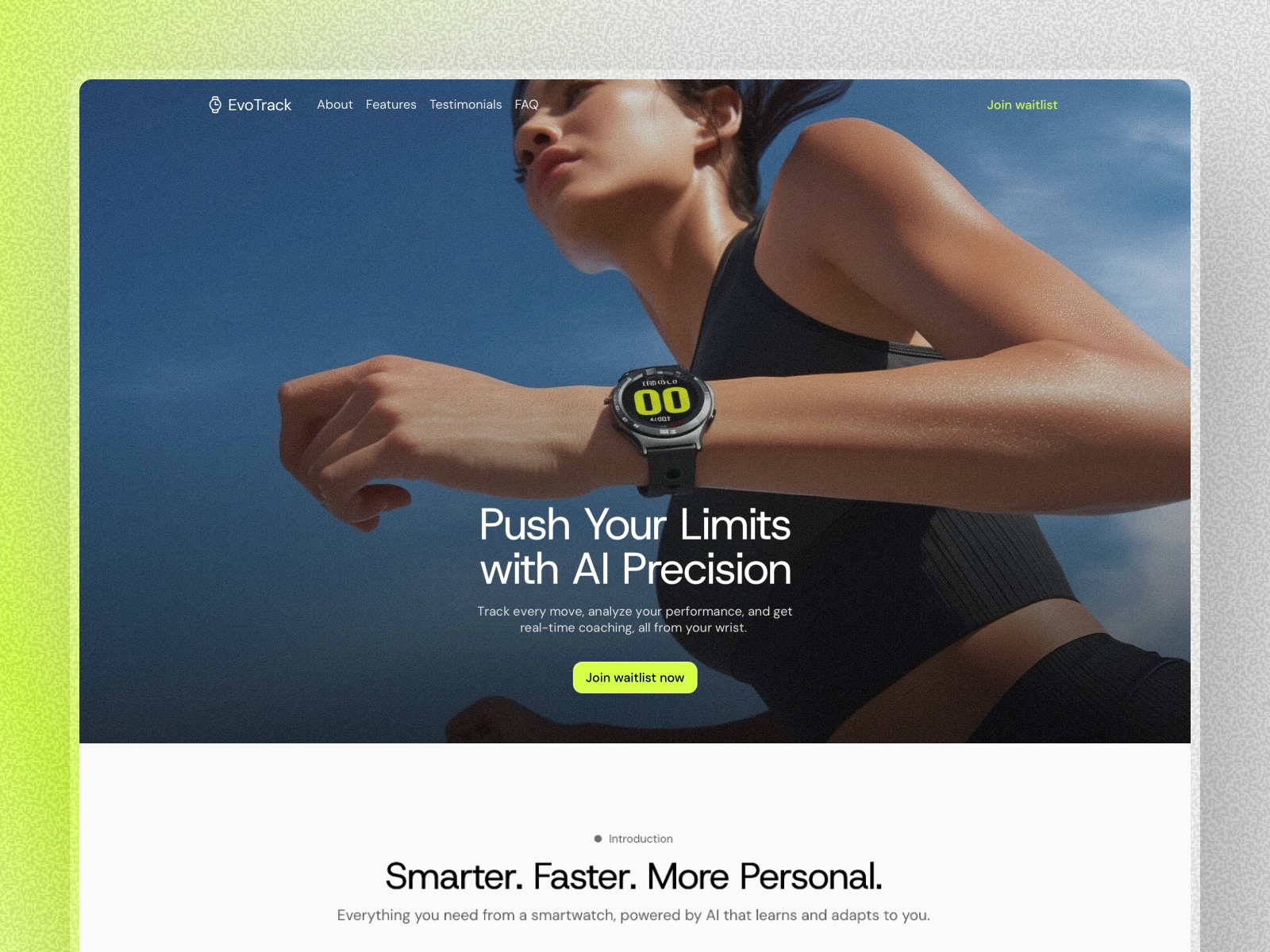 EvoTrack: Free AI Website Template by Arthur Duchesne — Free SaaS Framer Template preview