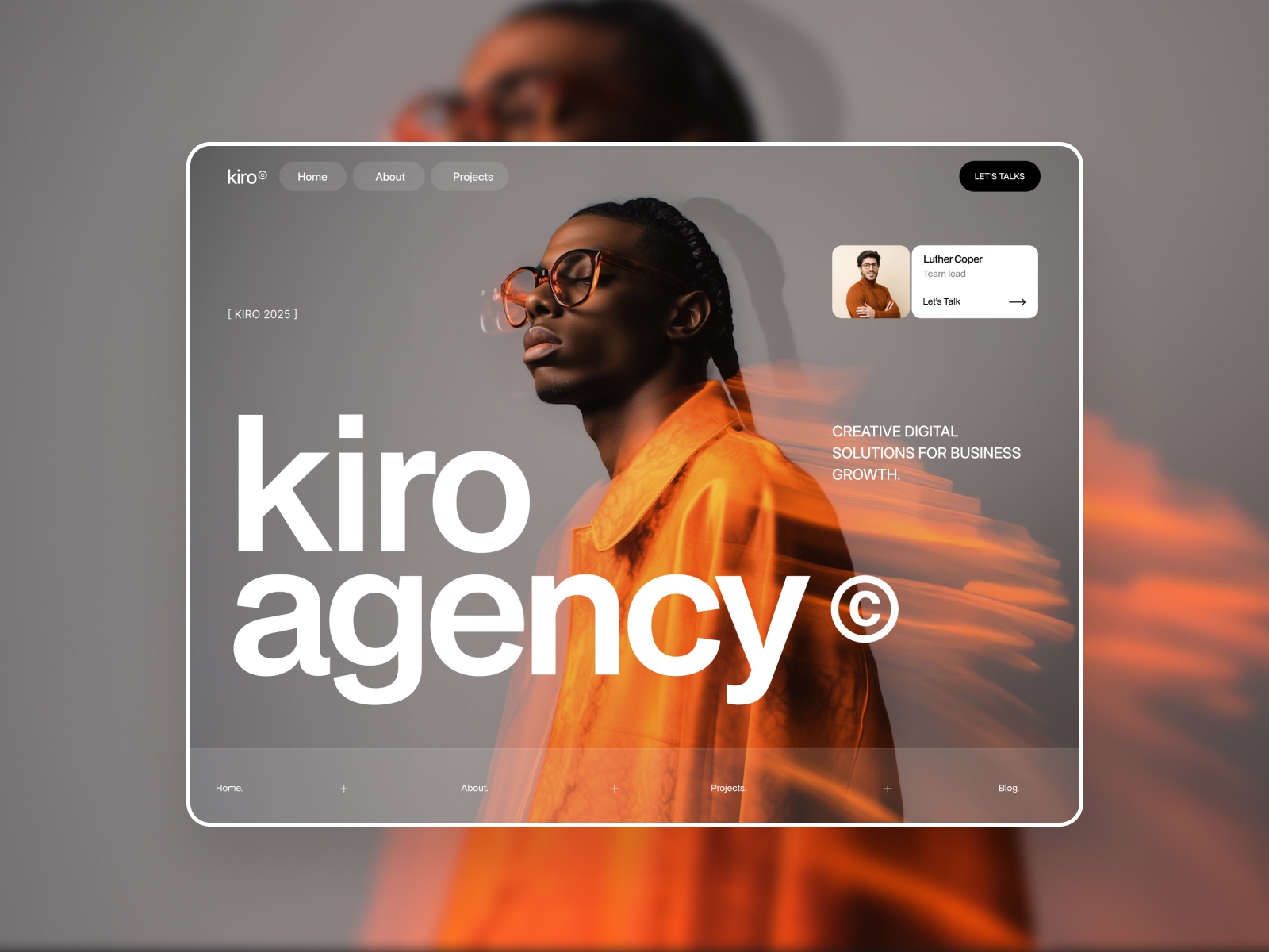 Facio: Free Agency Website Template by uicompose — Free Portfolio Framer Template preview