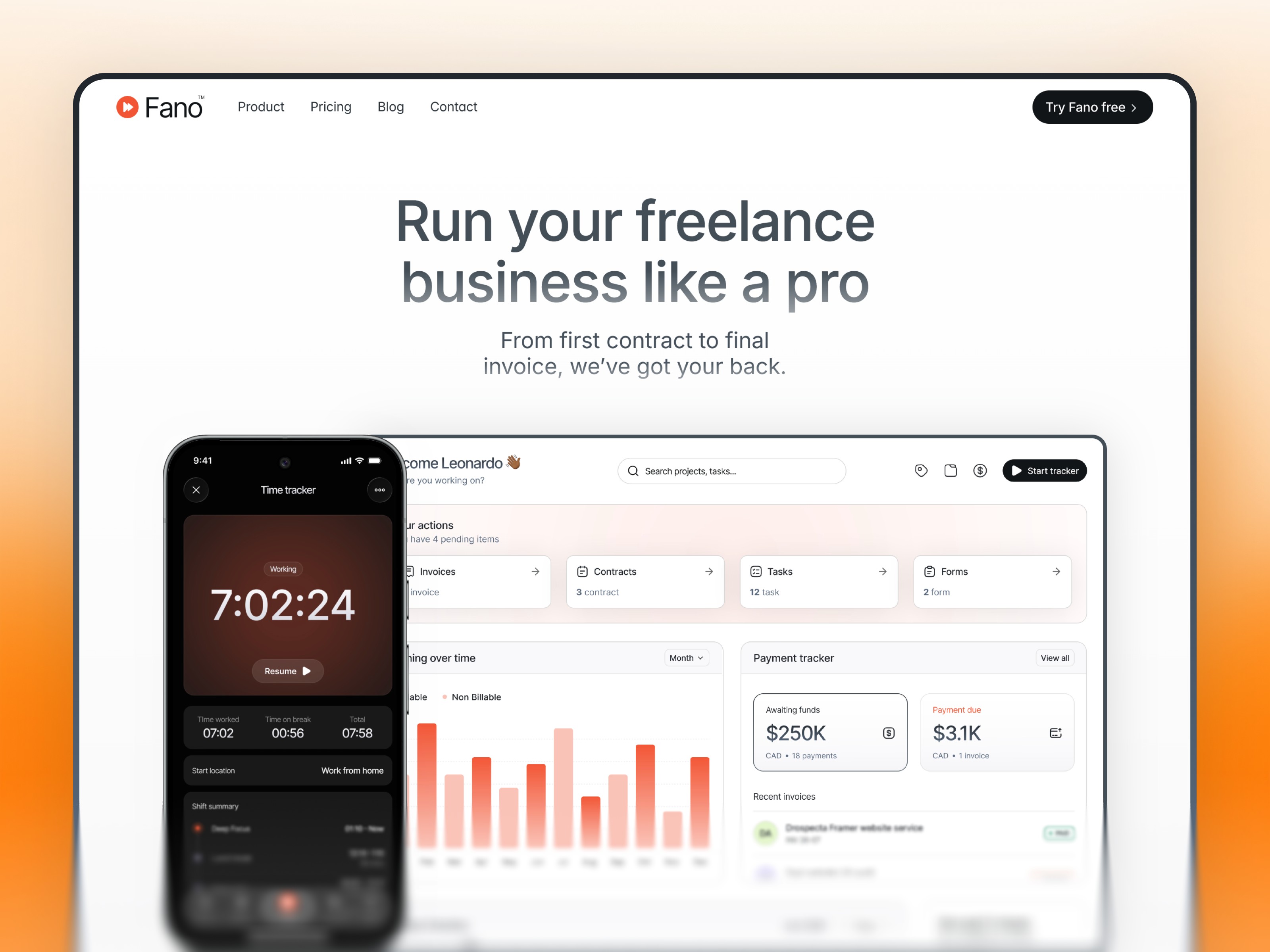 Fano — Free SaaS Website Template by Leonardo Chike — Free SaaS Template for Framer by Leonardo Chike preview