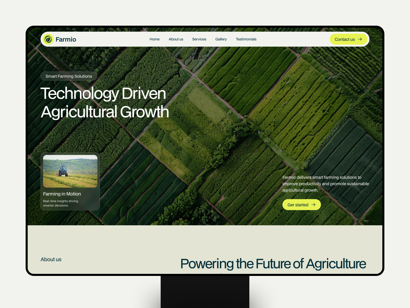 Farmio — Free Agriculture & Farm Brand Framer Template preview