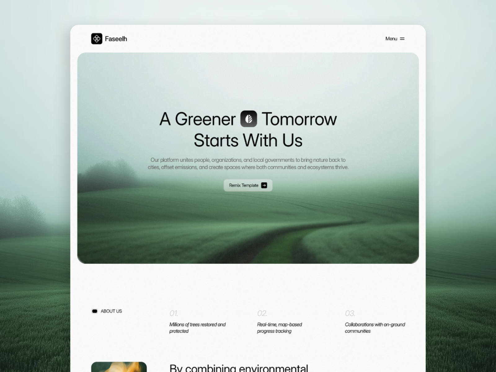 Faseelh — Free Nonprofit Framer Template preview