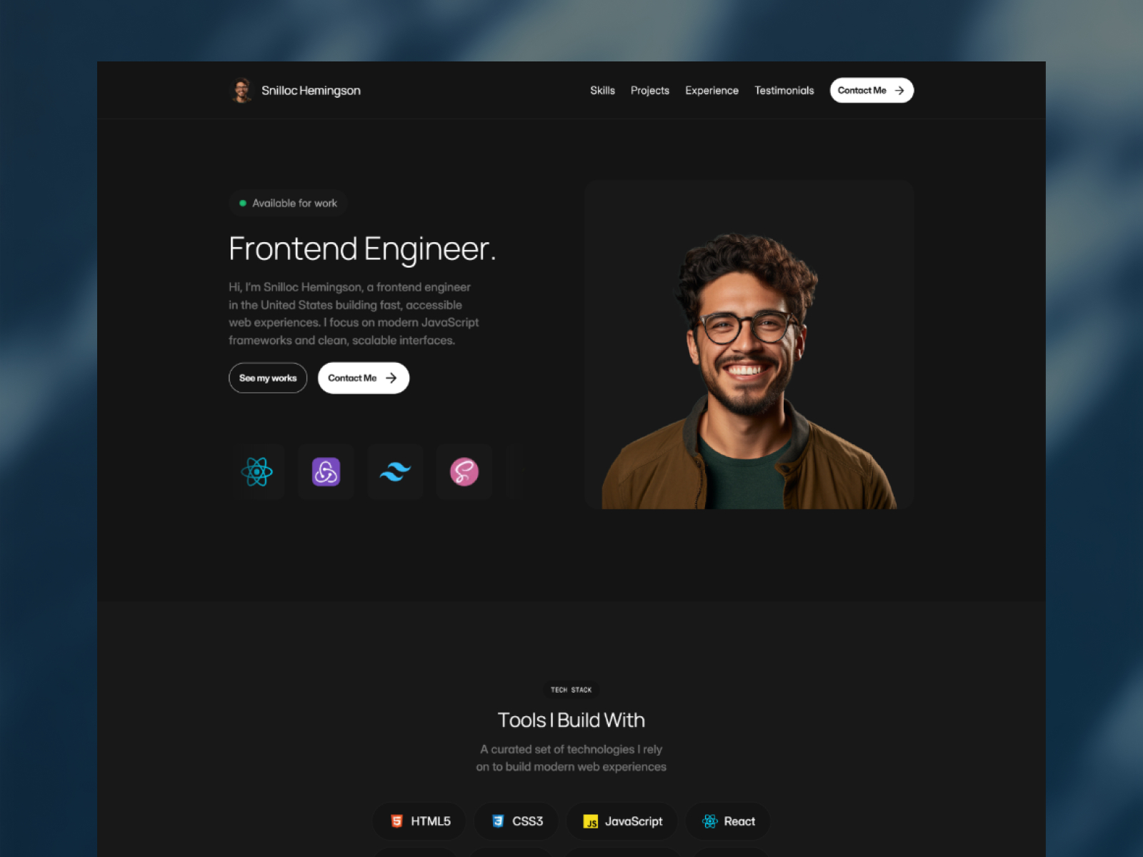 FastFolio — Free Portfolio Framer Template preview