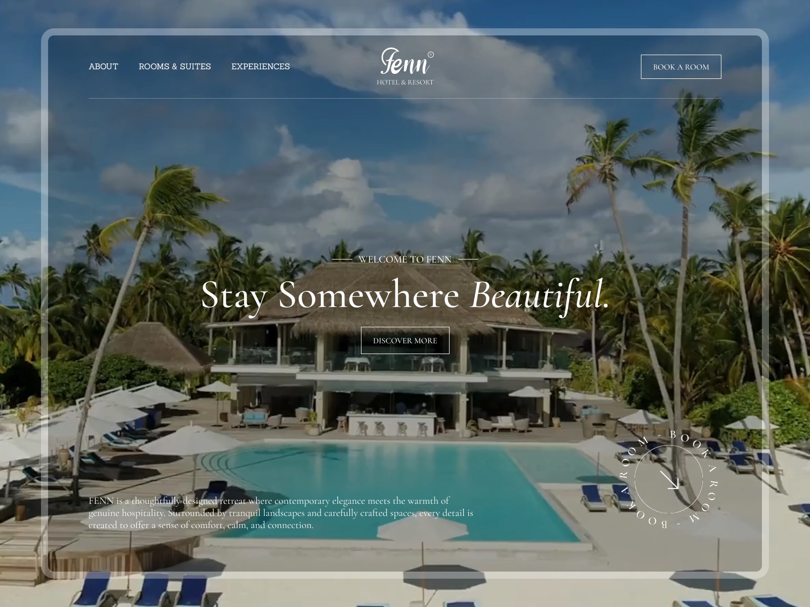 FENN — Free Restaurant Website Template by Shreetech — Free Travel Template for Framer by Shreetech preview