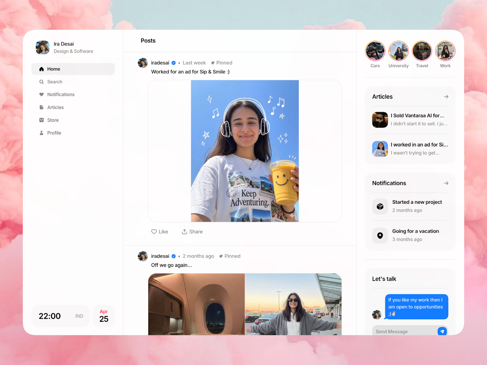 Fexil — Free Blog Framer Template preview