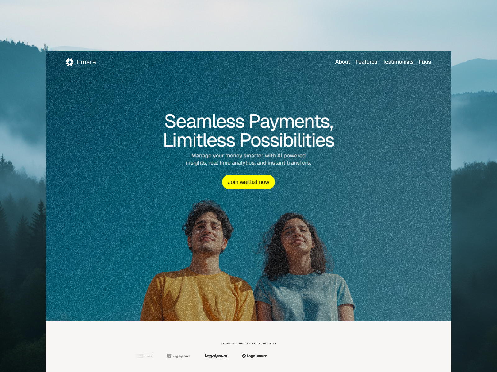 Finara - Free Finance Framer Template preview