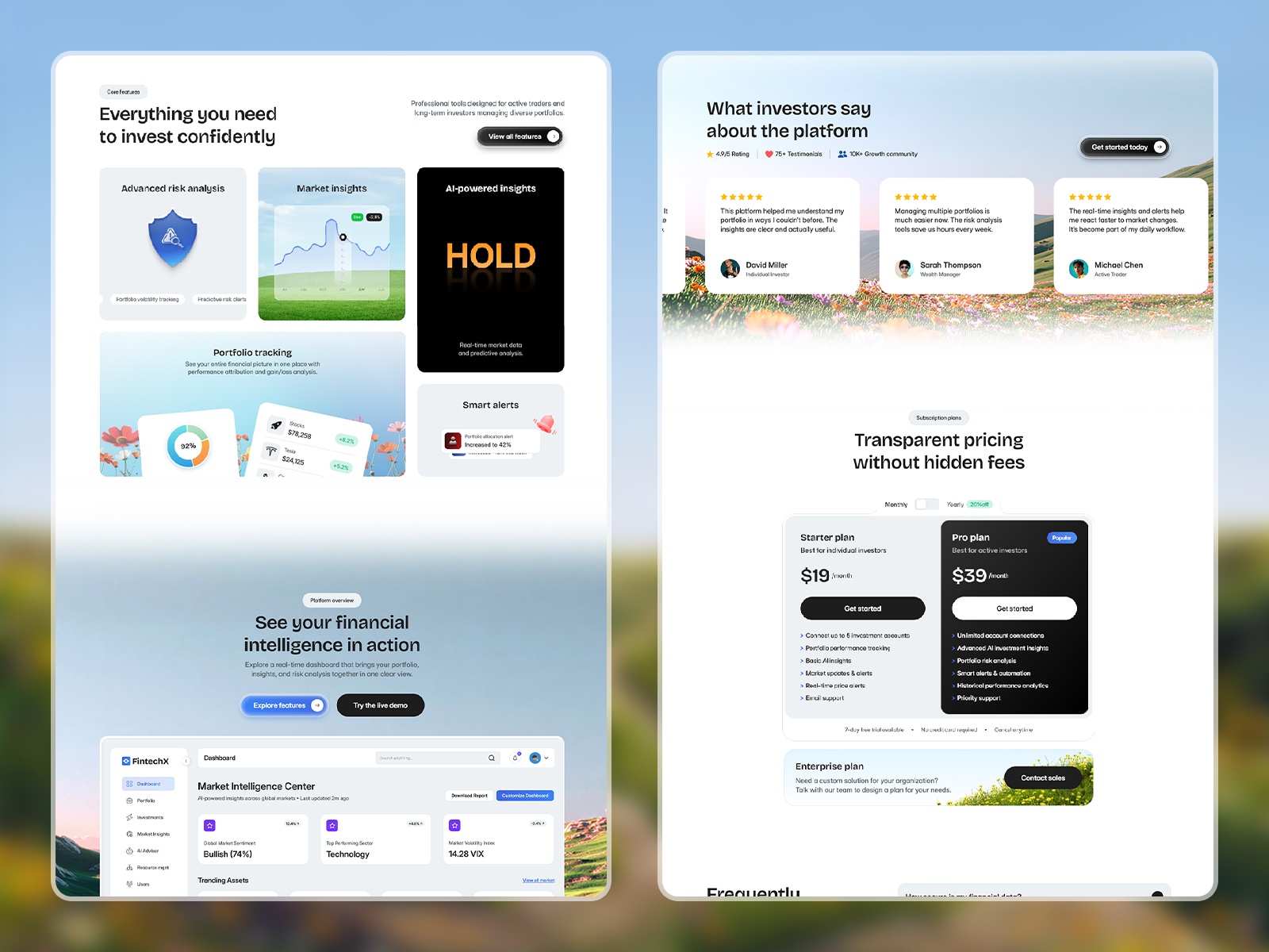 Finsaro — Free SaaS Website Template by Frameion — Free Finance Template for Framer by Frameion preview