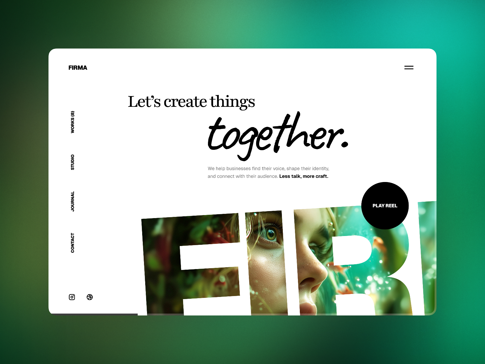 Firma: Responsive Portfolio Website Template by Anton Drukarov — Free Portfolio Framer Template preview