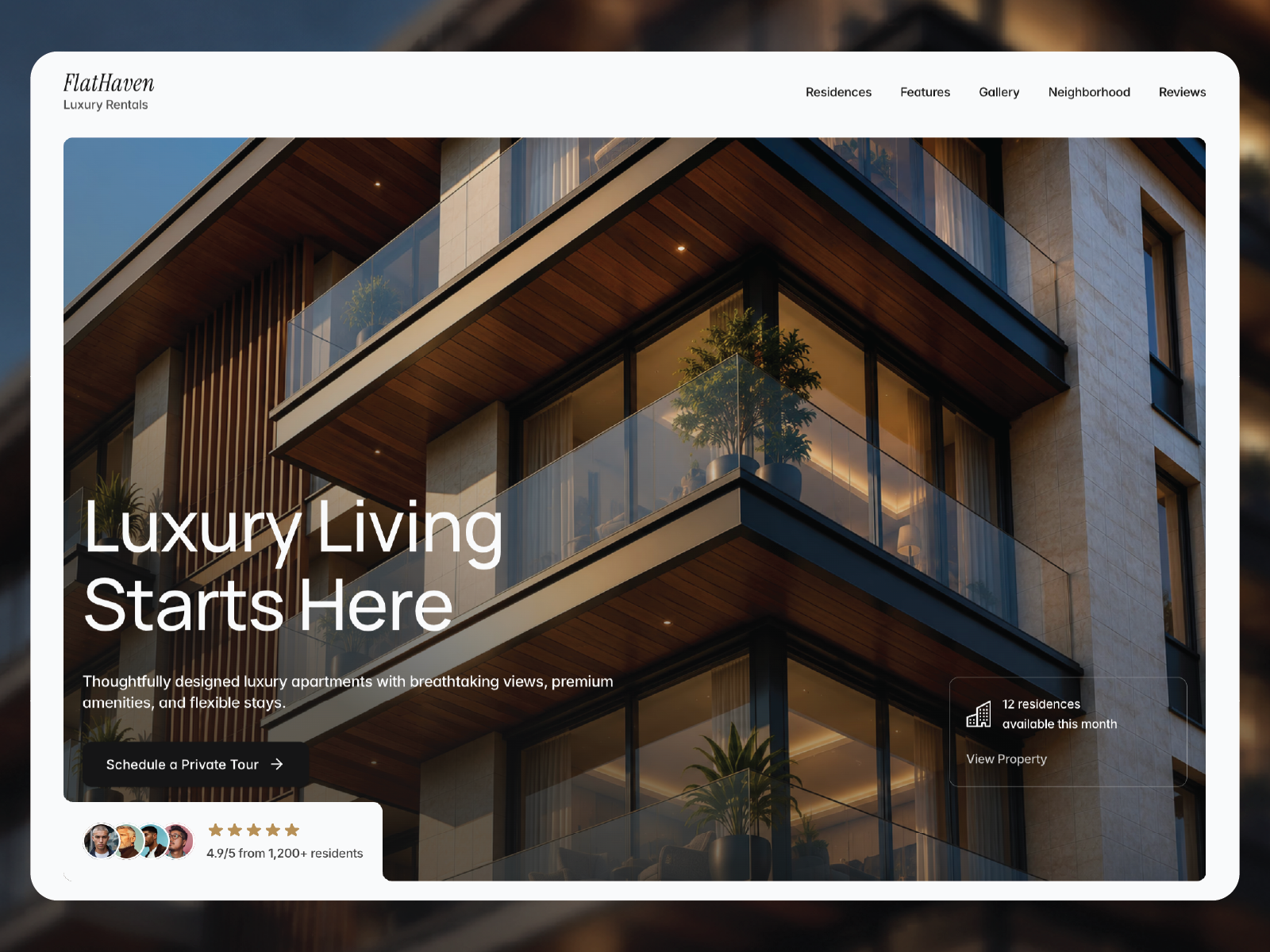 Flathaven — Free Real Estate Website Template by Fitrin — Free Real Estate Template for Framer by Fitrin preview