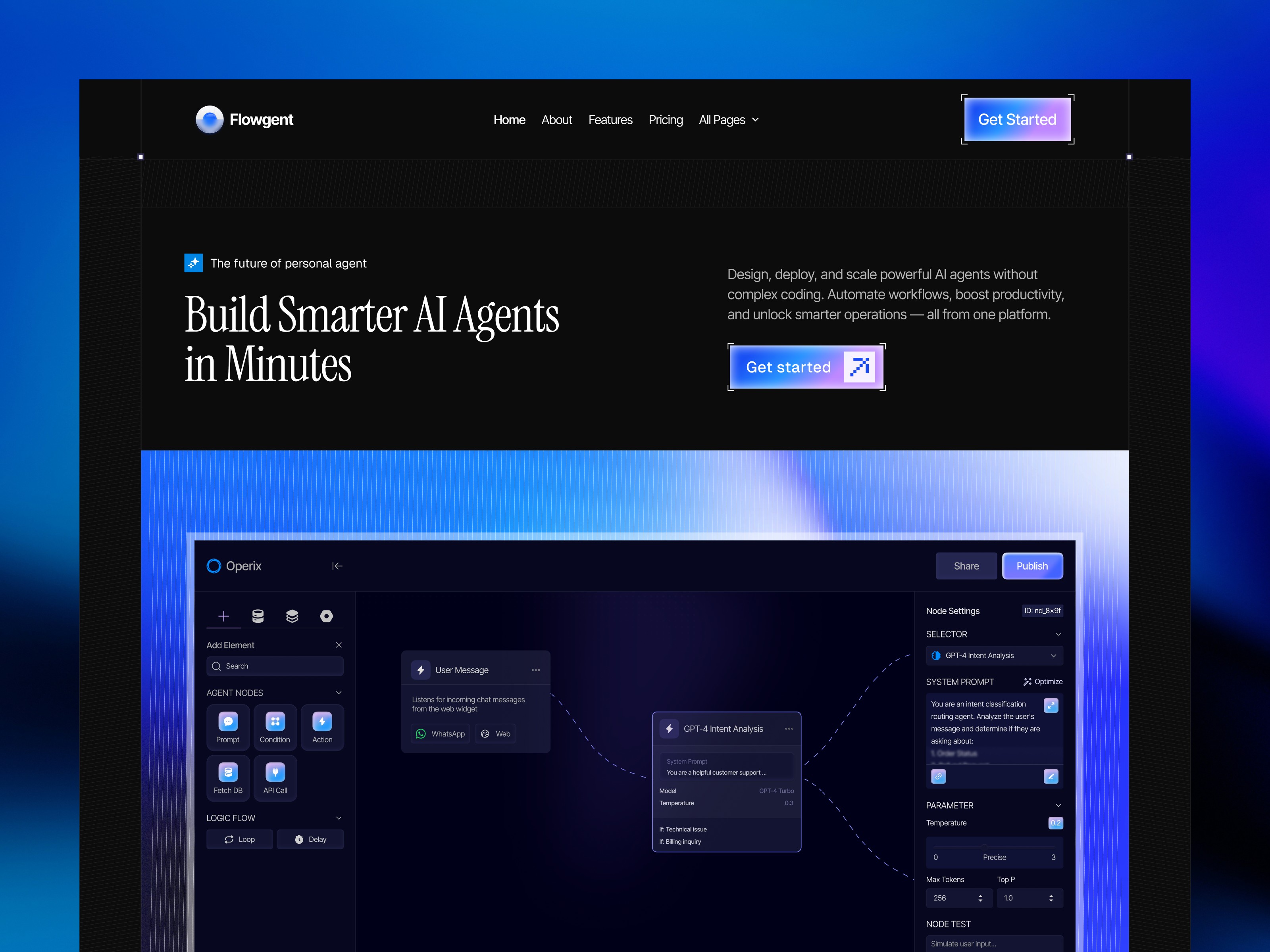 Flowgent Automation: Free AI Website Template by Arini Studio — Free Automotive Framer Template preview