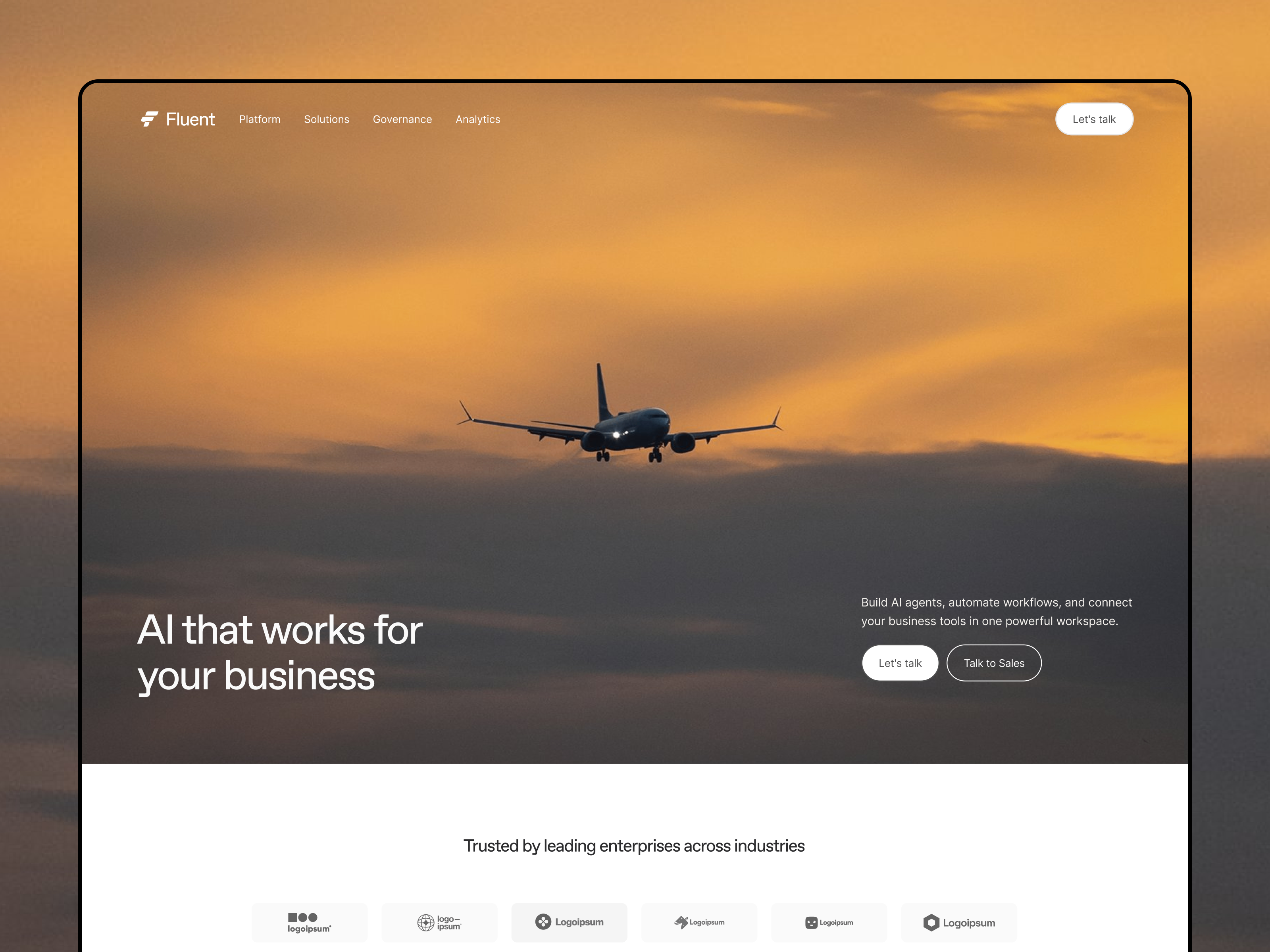 Fluents — Free Automotive Template for Framer preview