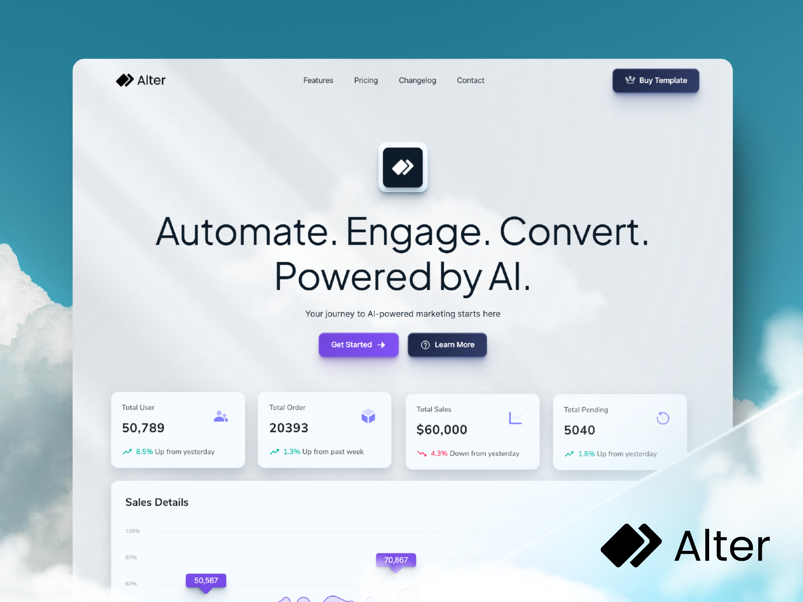 Fluvio: Free AI Website Template by Surya — Free SaaS Framer Template preview
