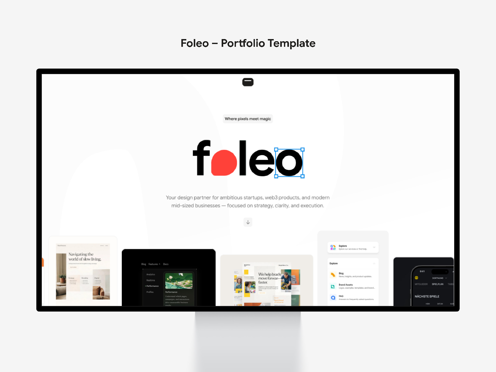 Foleo — Free Designer Portfolio Framer Template preview
