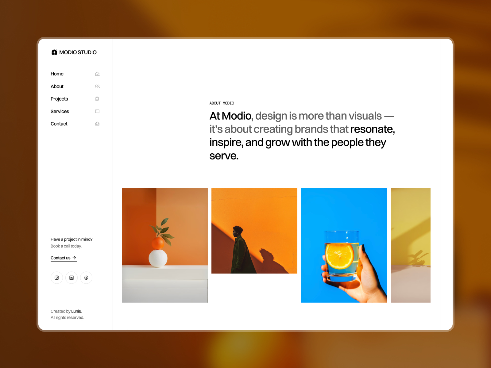 Folira: Free Portfolio Website Template by Lunis Design — Free Portfolio Framer Template preview