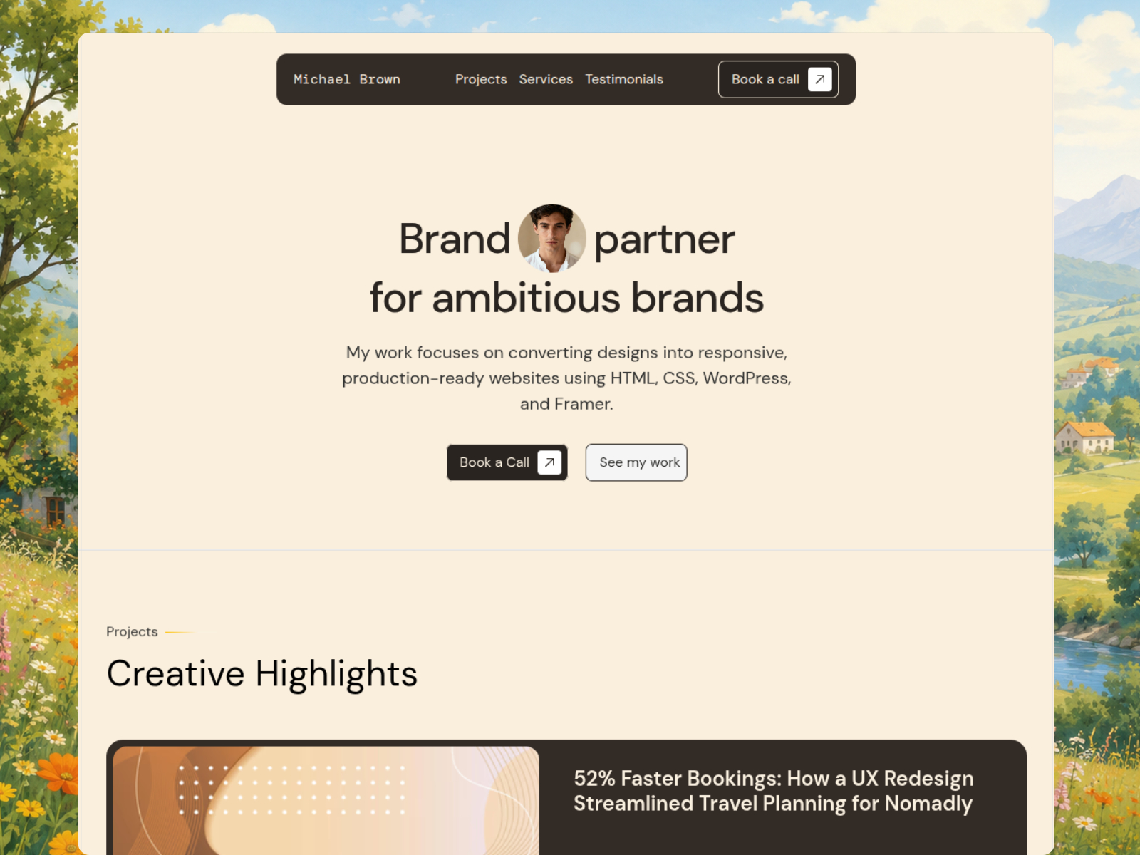 Folyx — Free Portfolio Framer Template preview