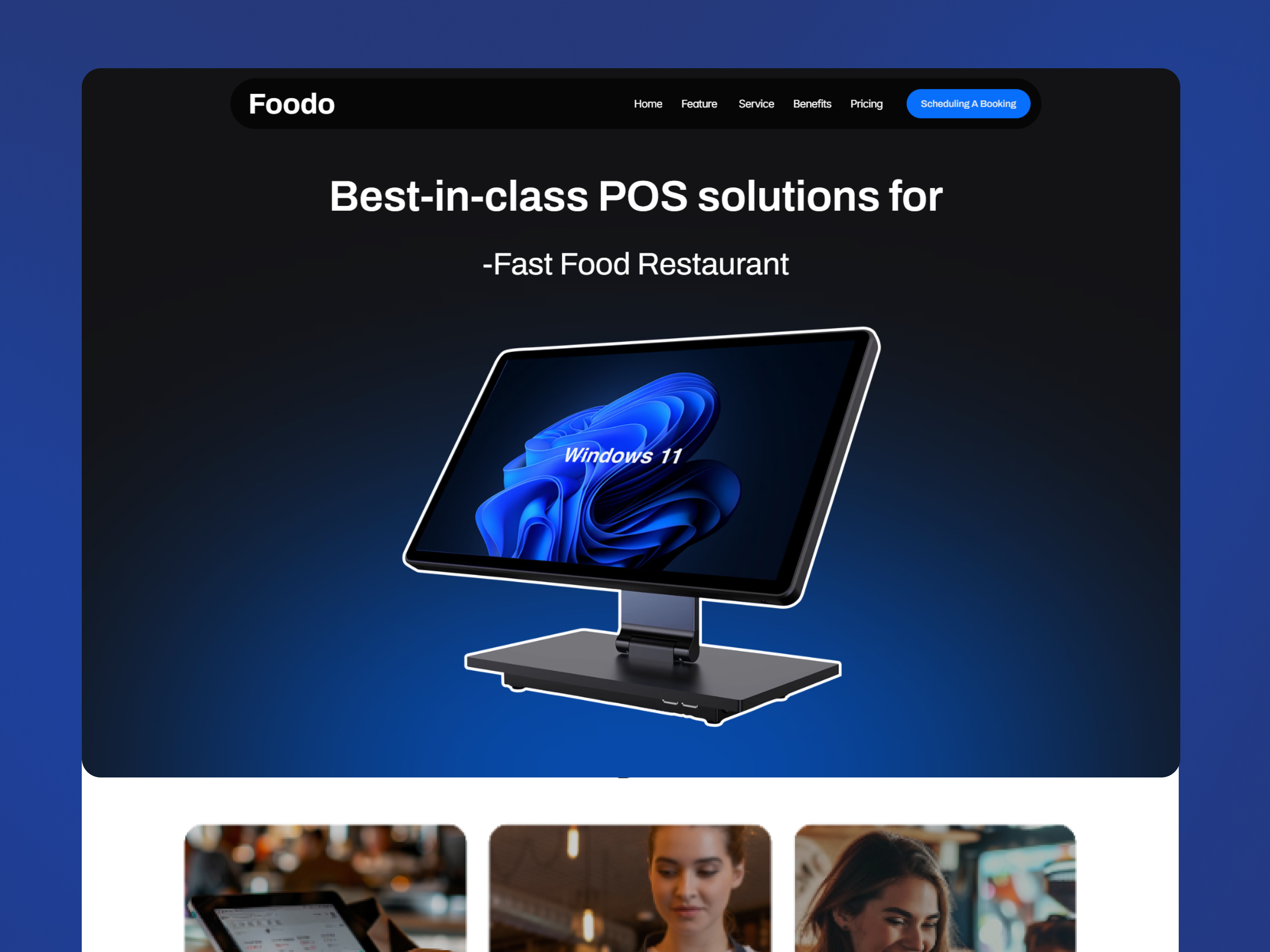 Foode — Free Landing Page Template for Framer preview