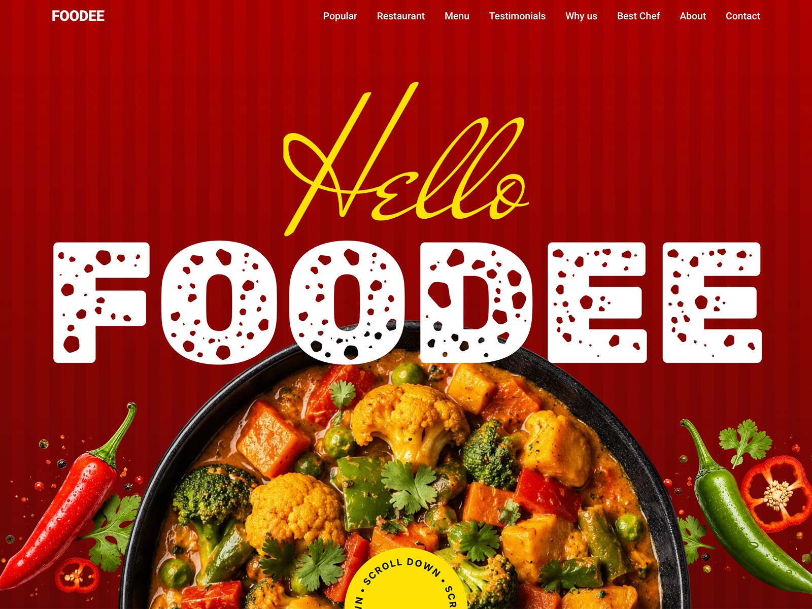 Foodee — Free Food Website Template by Anil Vishwakarma — Free Food Template for Framer by Anil Vishwakarma preview
