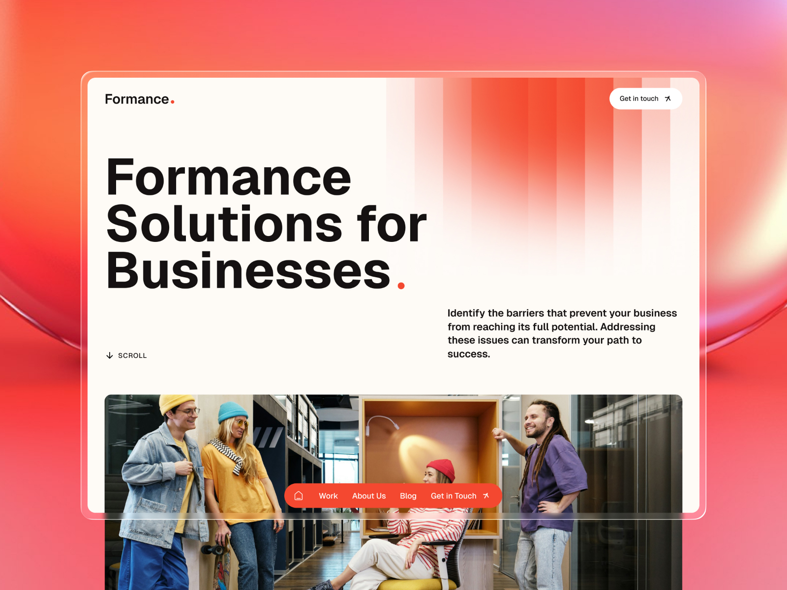 Formance: Free Portfolio Website Template by Amani — Free Portfolio Framer Template preview