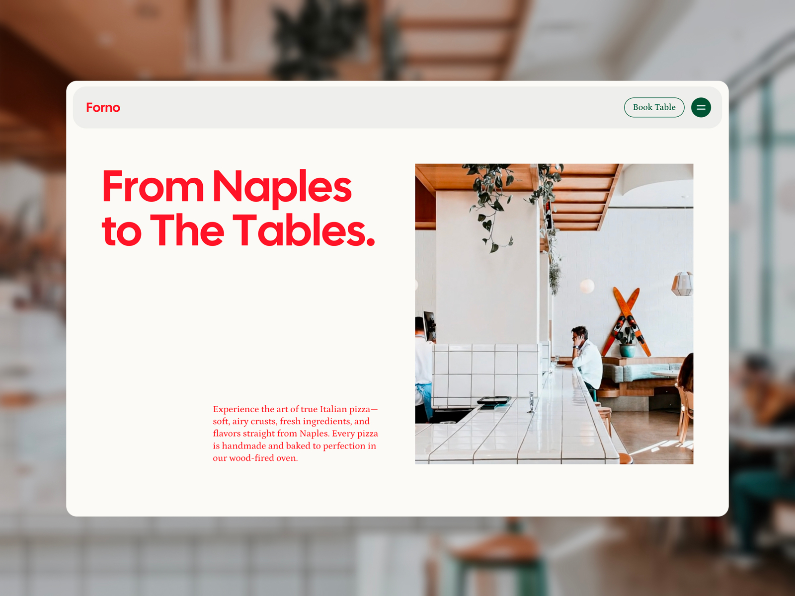 Forno — Free Pizza & Restaurant Framer Template preview