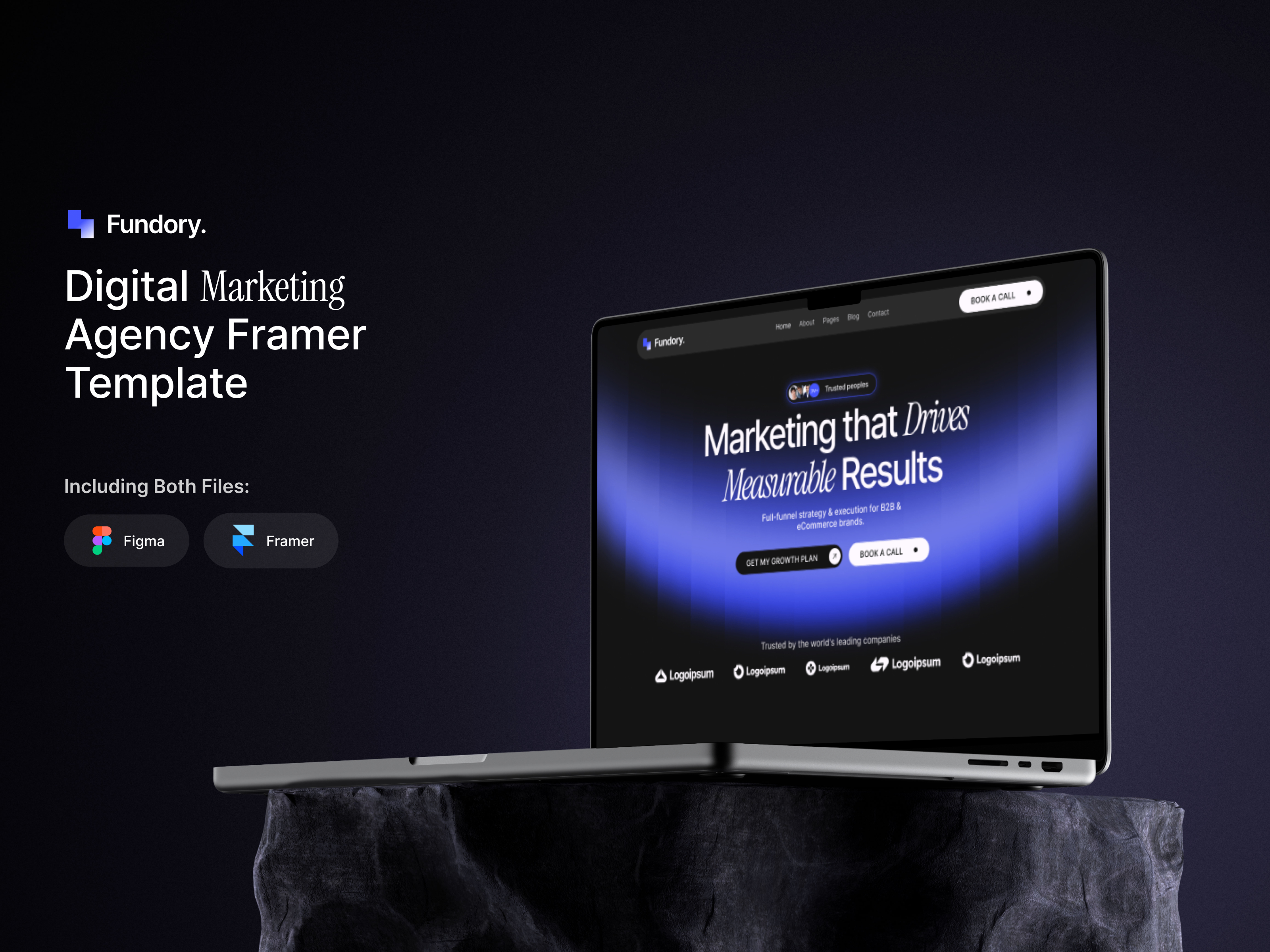 Fundory: Free Portfolio Website Template by Ninetyflow Ltd. — Free Portfolio Framer Template preview