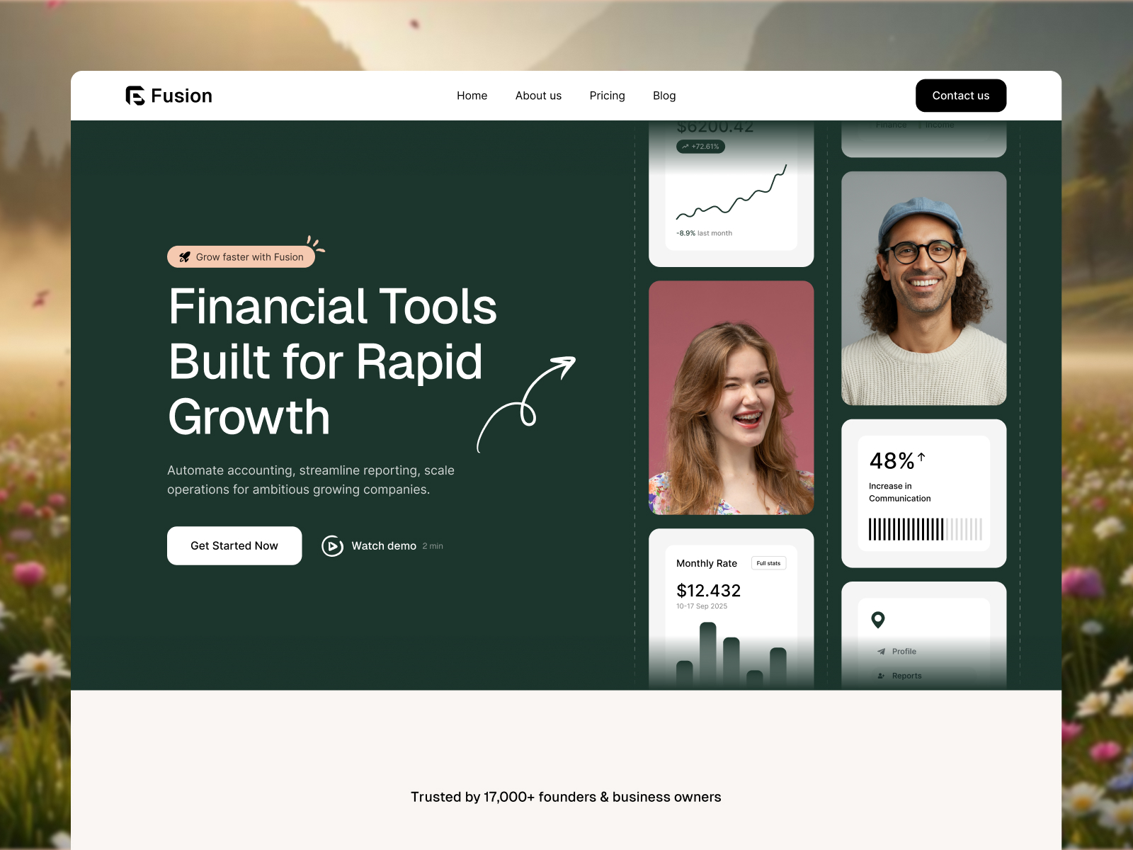 Fussion — Free SaaS Template for Framer preview