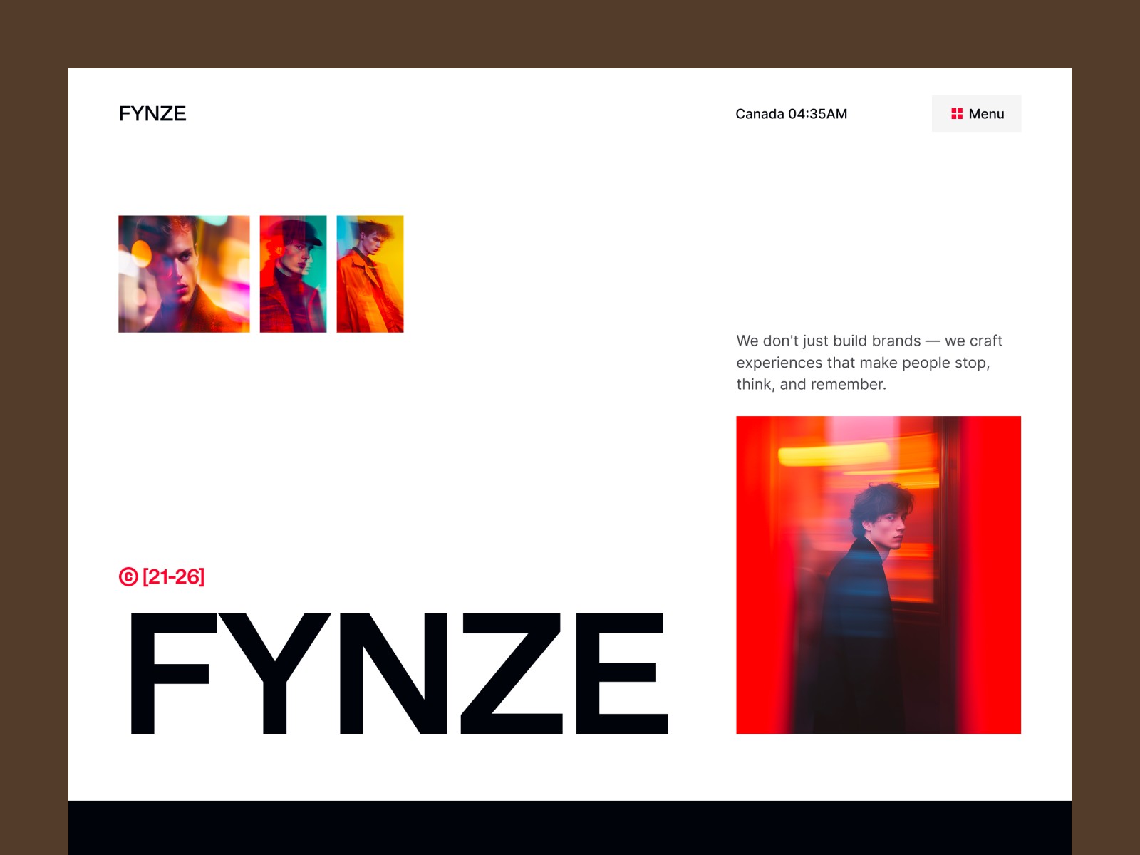 Fynze — Free Portfolio Website Template by WebTem — Free Portfolio Template for Framer by WebTem preview