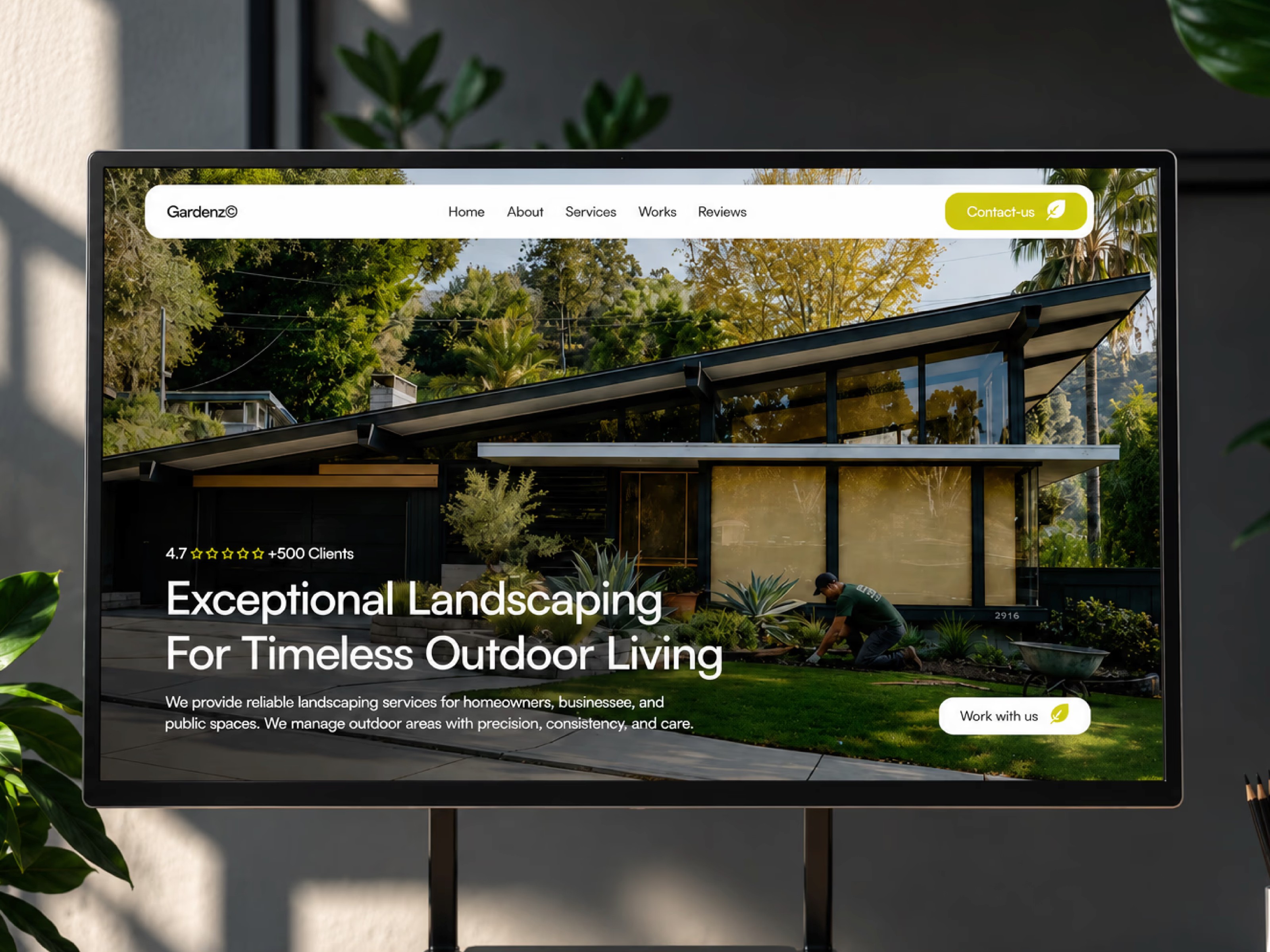 Gardenz: Free Agency Website Template by AkemDesign — Free Agency Framer Template preview