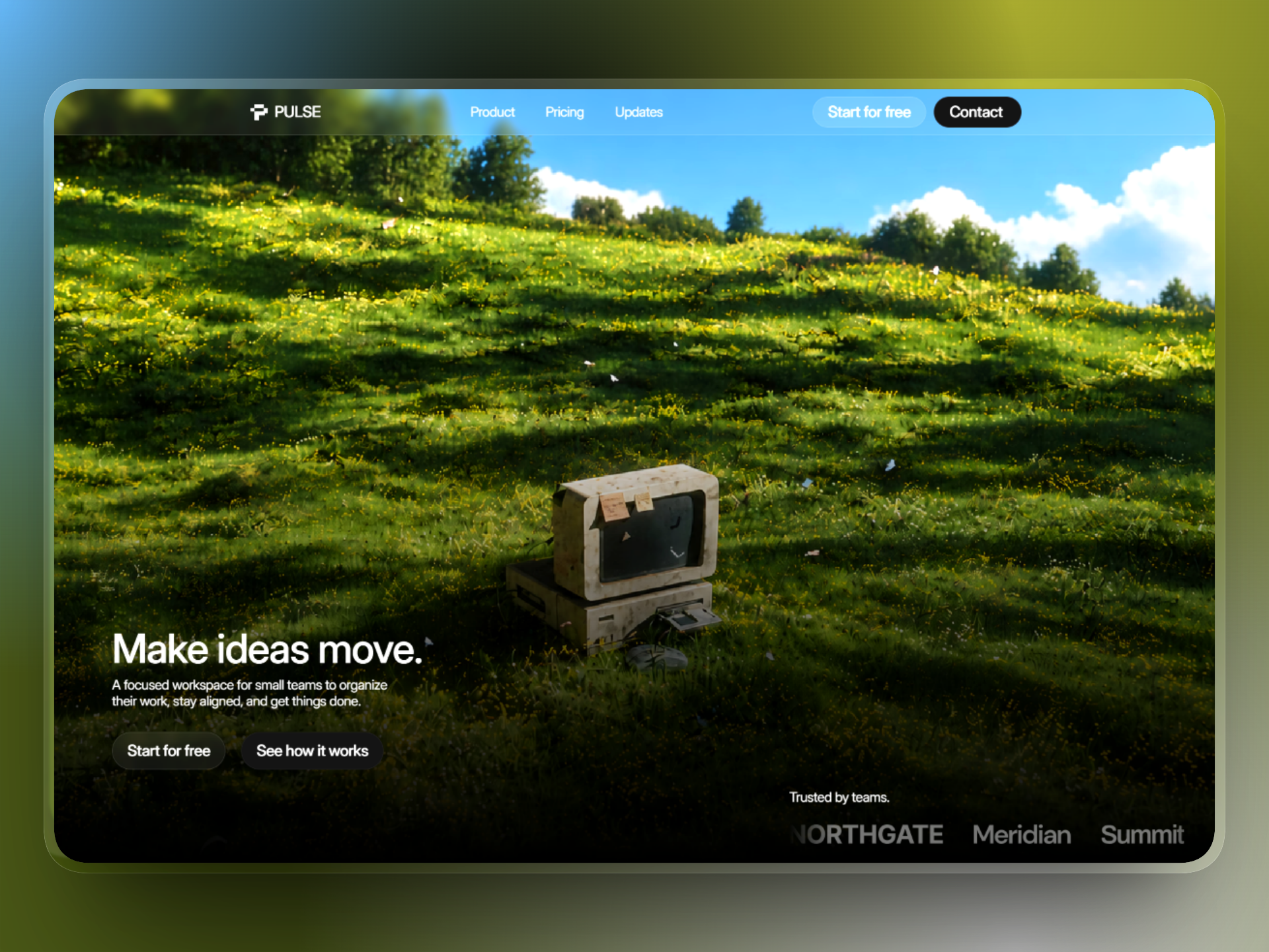 Get Pulse — Free SaaS Framer Template preview