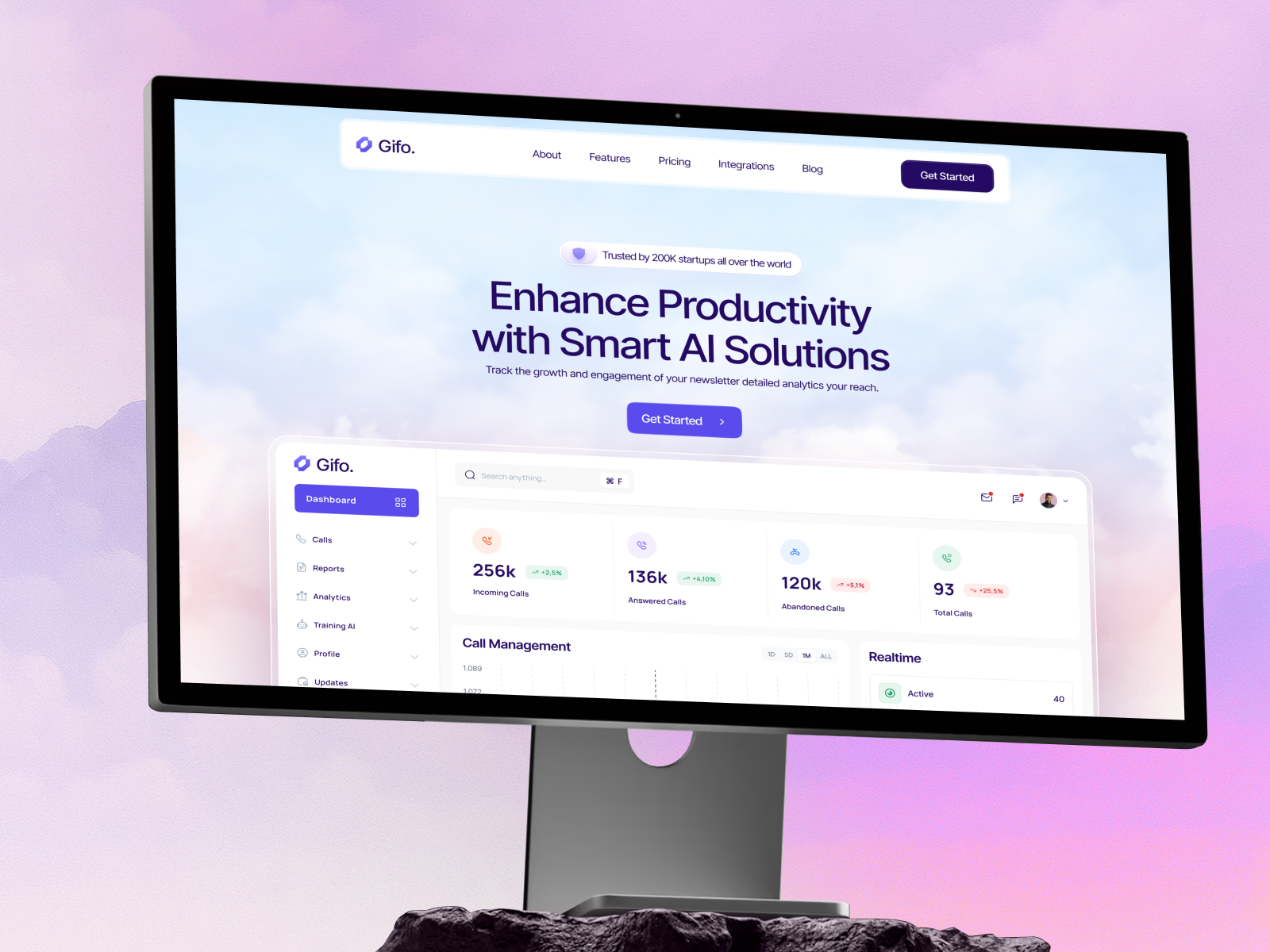 Gifo — Free Finance Framer Template preview