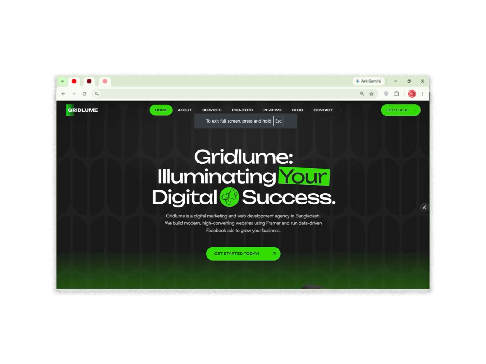 Gridlume: Free Portfolio Website Template by Shopi Azad — Free Ecommerce Framer Template preview