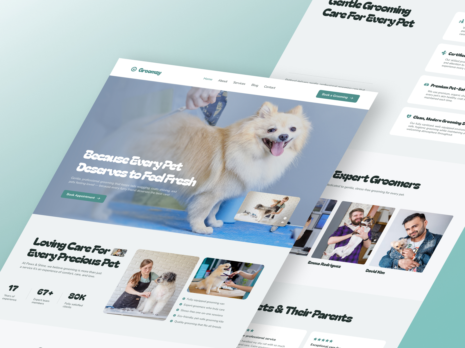 Groomsy — Free Healthcare Framer Template preview