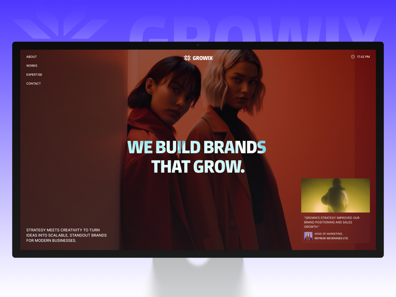 GrowiX — Free Architecture Framer Template preview