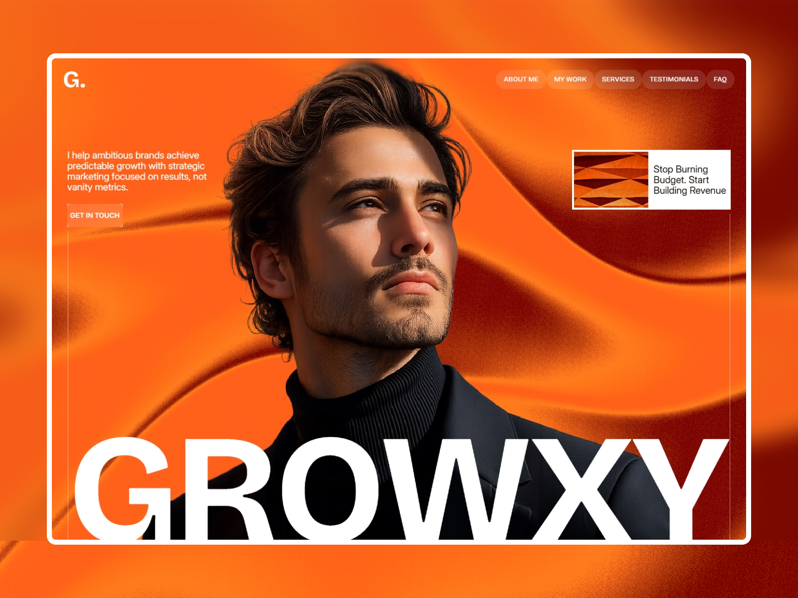 Growxy — Free Portfolio Framer Template preview
