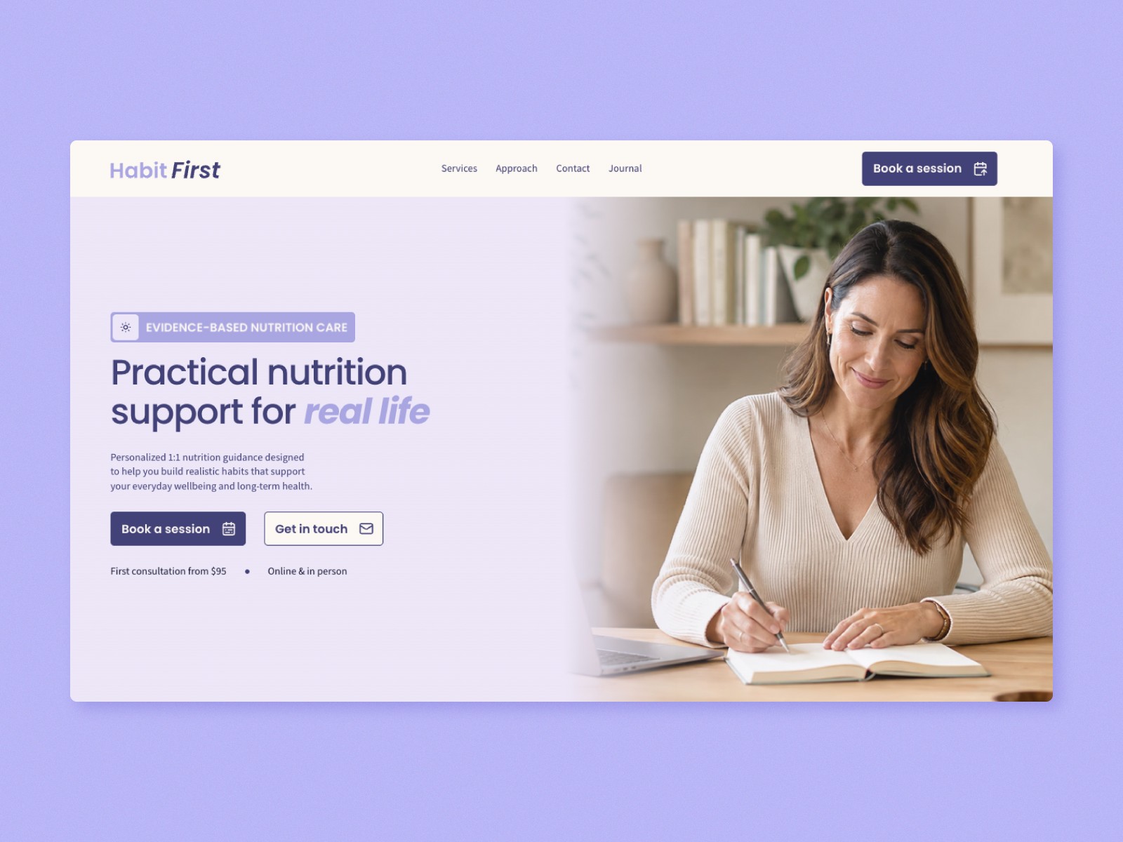 HabitFirst: Free Blog Website Template by Taller Tintor MX — Free Blog Framer Template preview