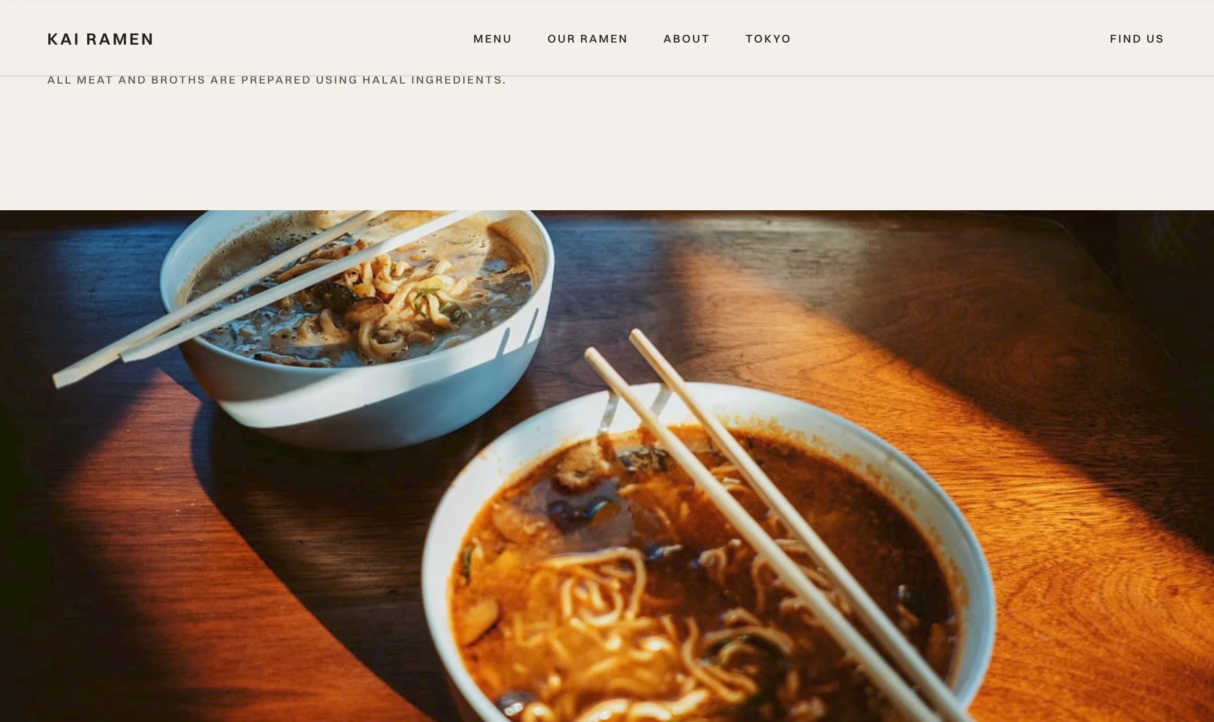 Halal Ramen Page — Free Food Website Template by proto.ix — Free Food Template for Framer by proto.ix preview