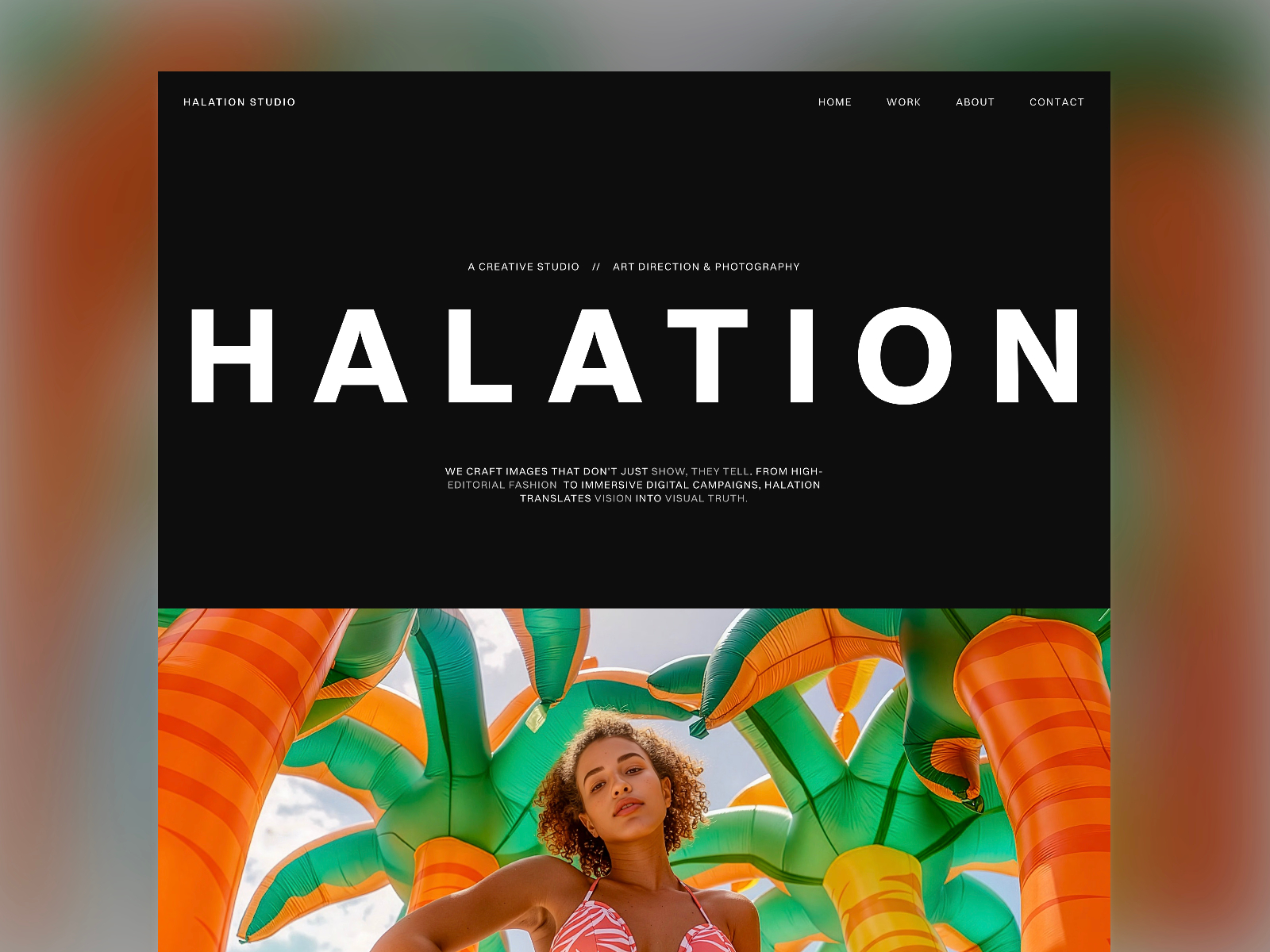 Halation — Free Creative Studio Framer Template preview