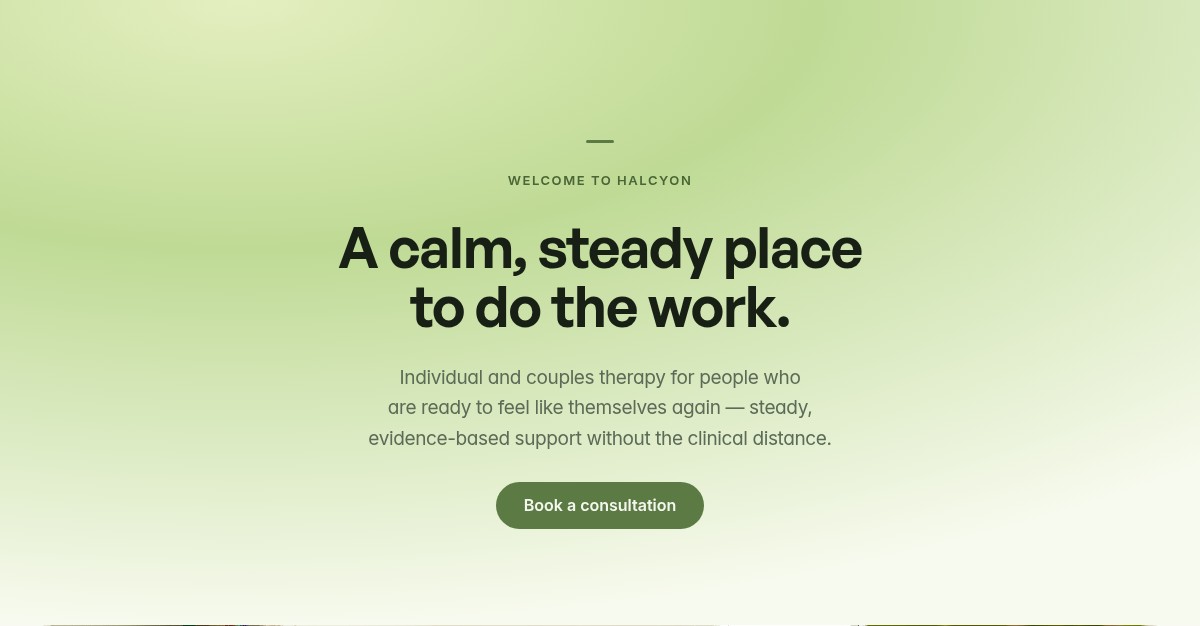 Halcyon Calm — Free Portfolio Website Template by Anowar Hossain — Free Portfolio Template for Framer by Anowar Hossain preview