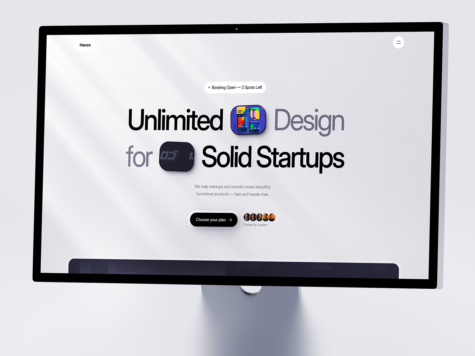 Hanzo: Free Portfolio Website Template by Nick Stepuk — Free Portfolio Framer Template preview