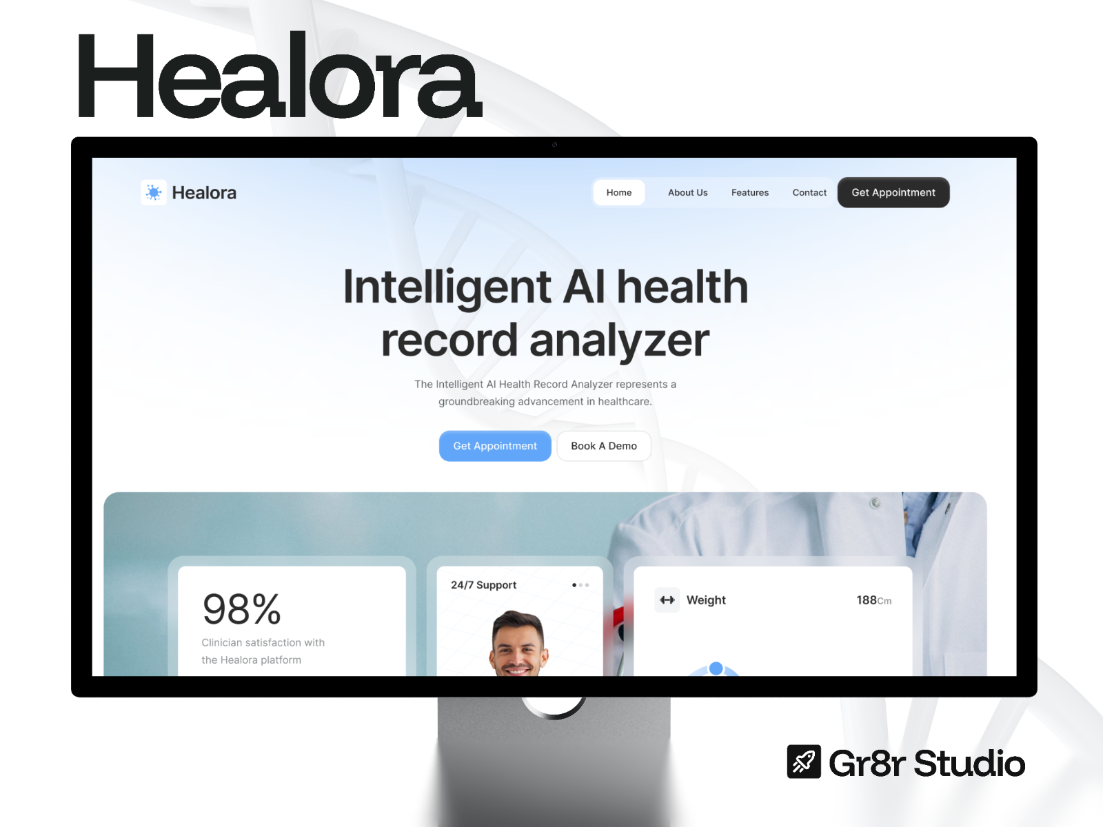 Healora — Free Healthcare Framer Template preview