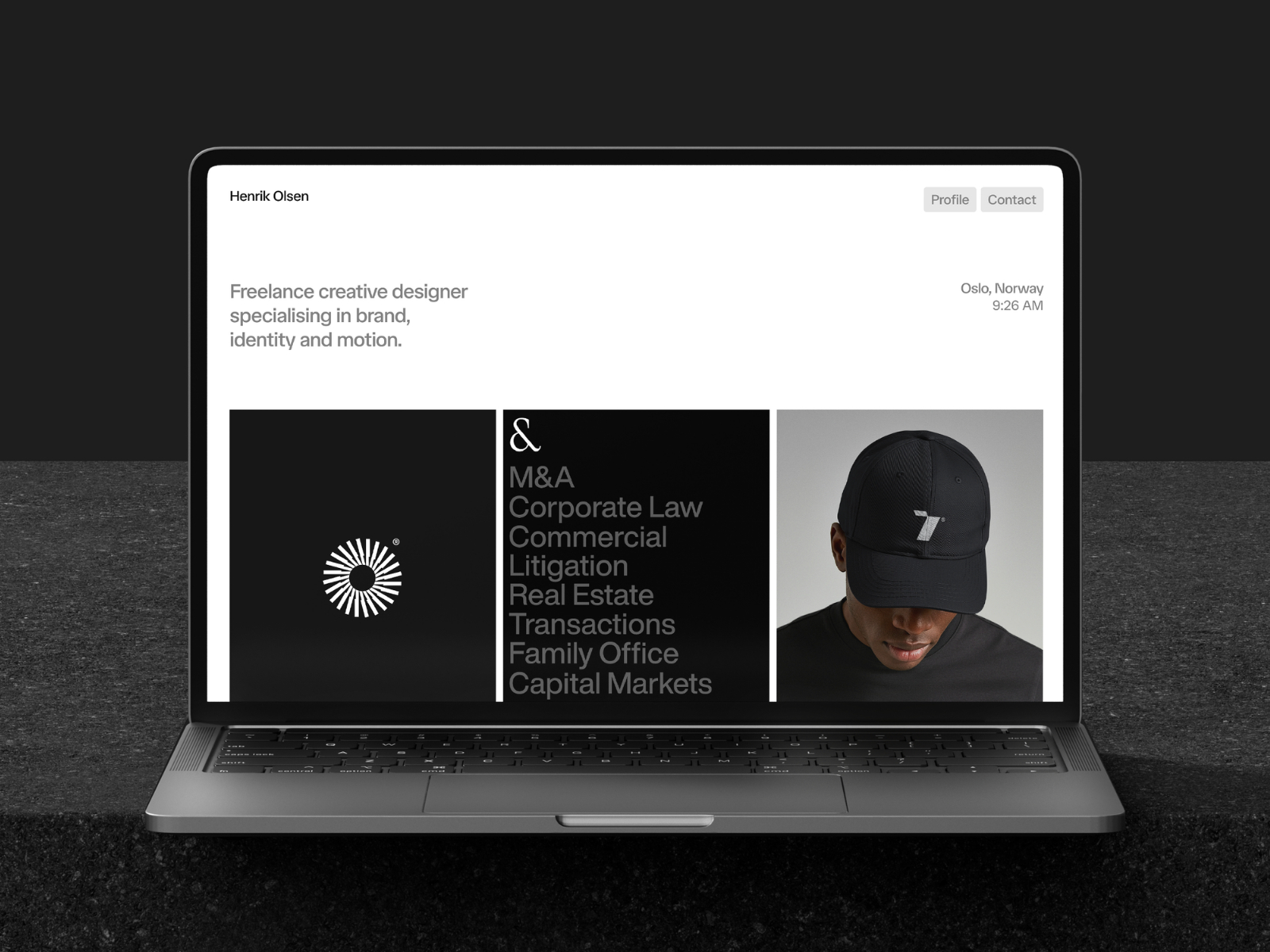 Henrik — Free Minimal Portfolio Framer Template preview